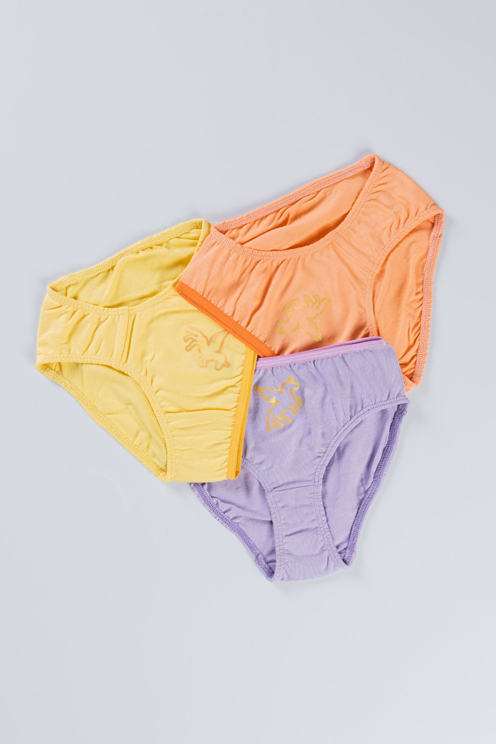 UNICORN GLITTER GIRLS BRIEF - PACK OF 3