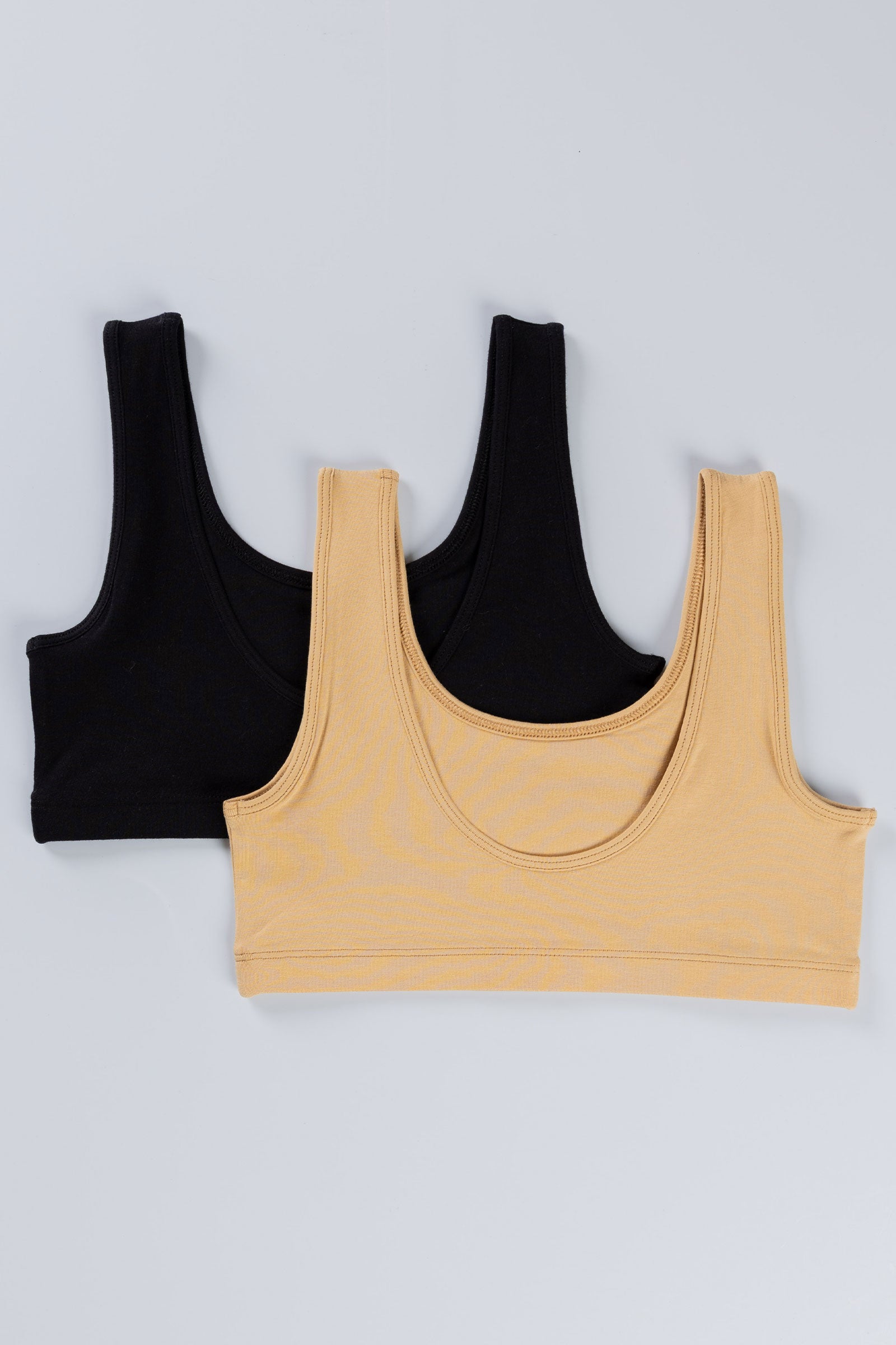 DARK GREY AND YELLOW GIRLS SCOOP BACK TRAINER BRA - PACK OF 2
