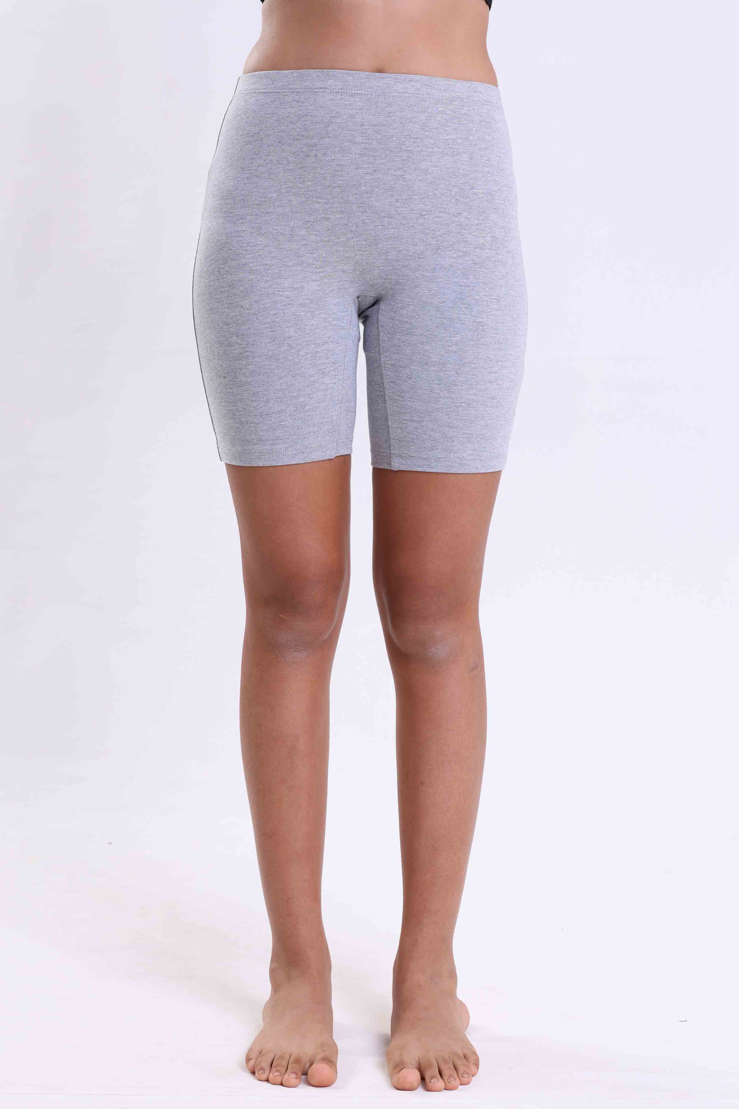 WHITE GREY MARL GIRLS INNER SHORT  - PACK OF 2