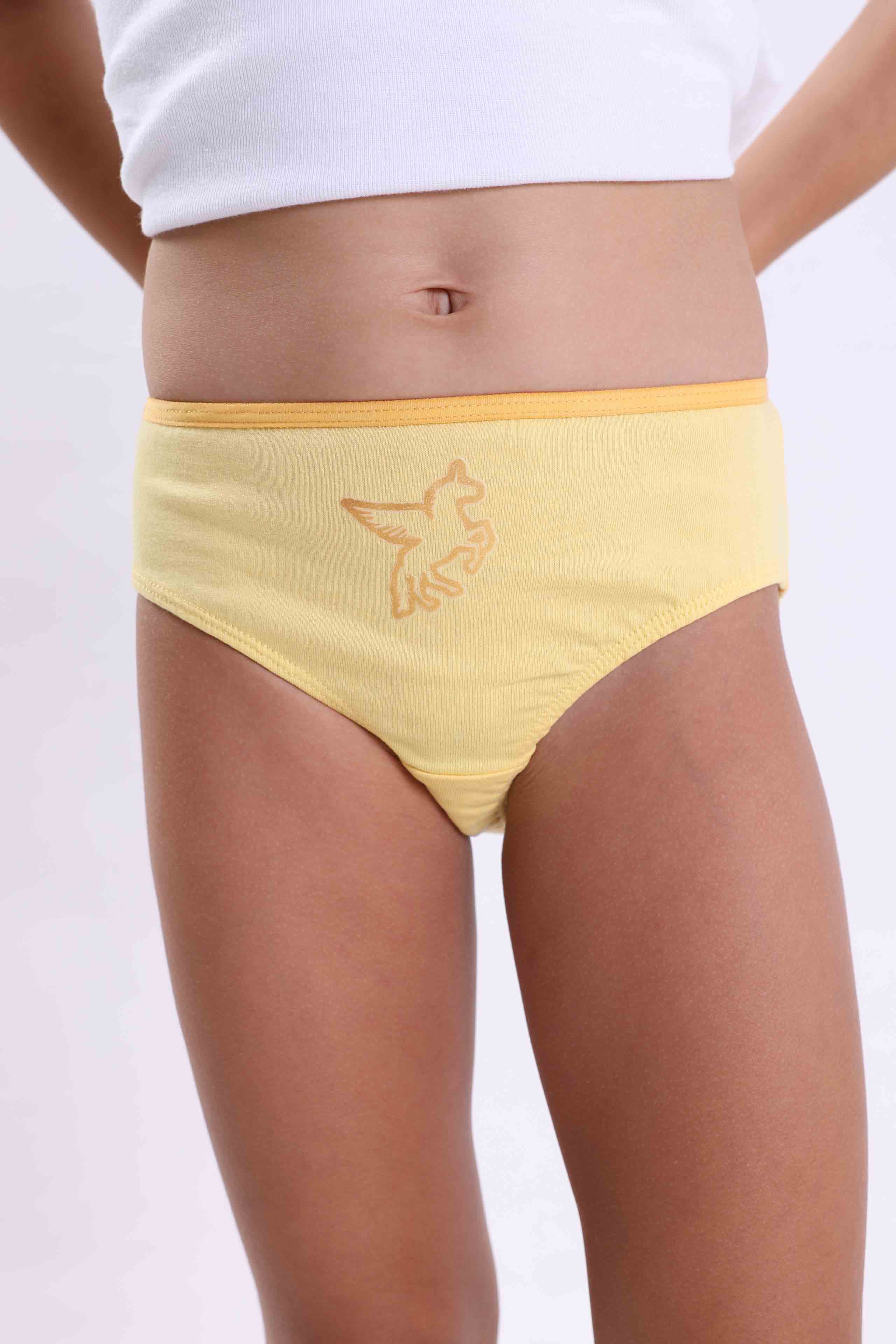 UNICORN GLITTER GIRLS BRIEF - PACK OF 3