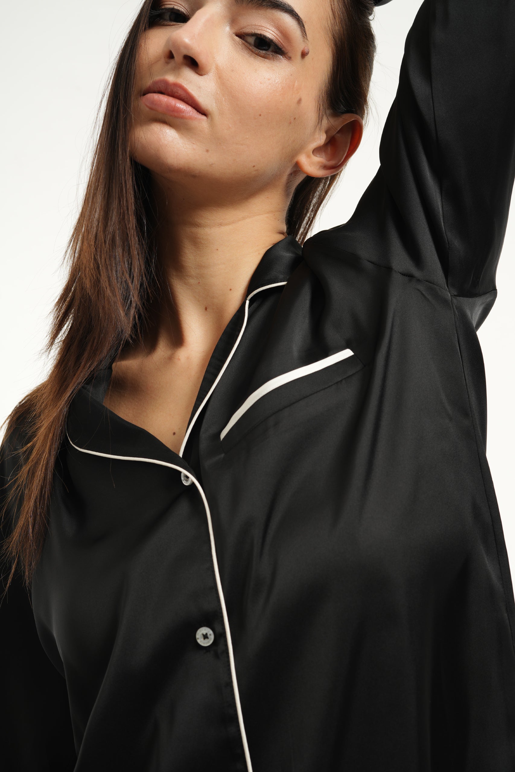 PJ L/S PANT SET - Black