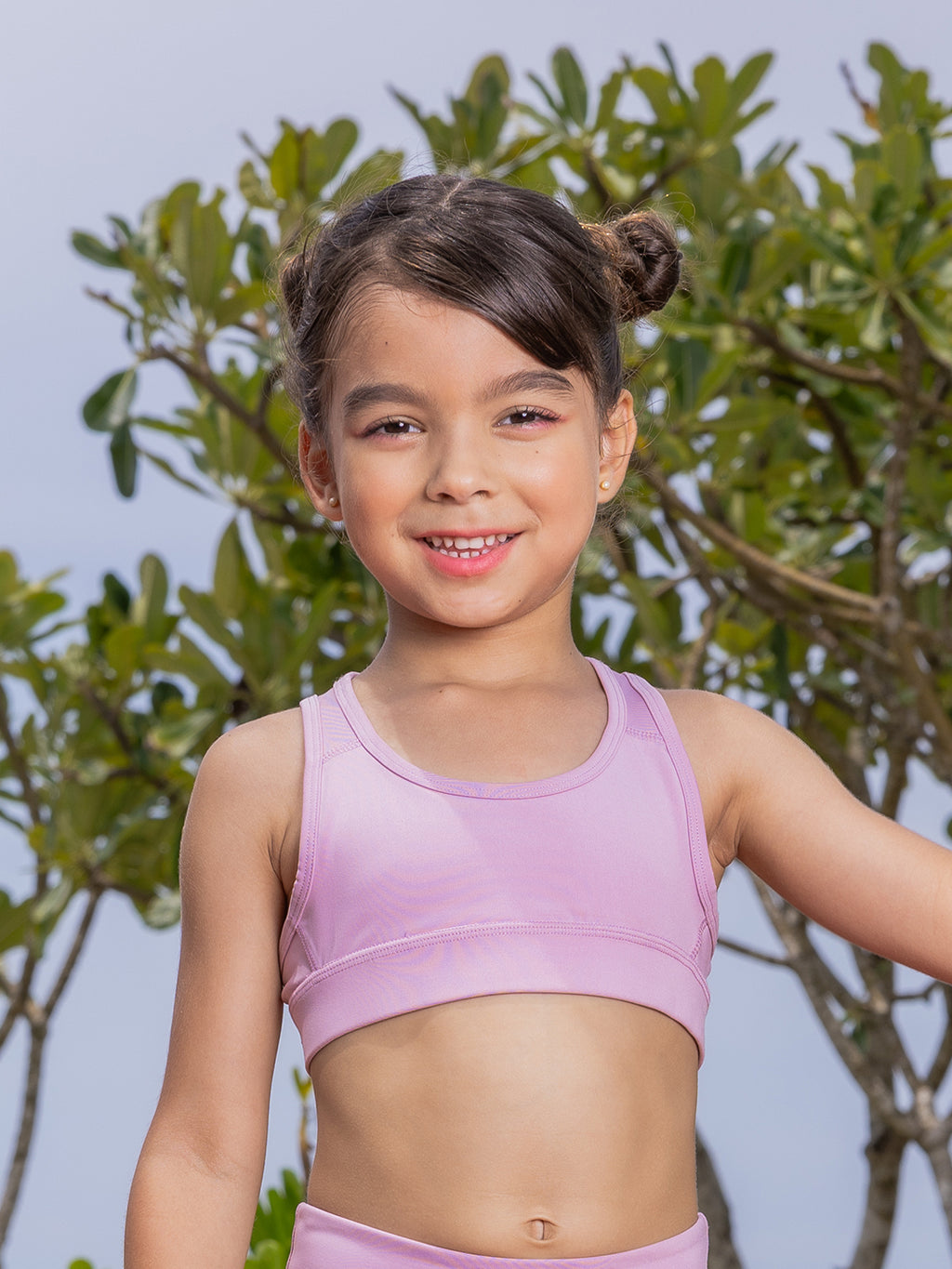 GIRLS' PINK SPORTS BRA