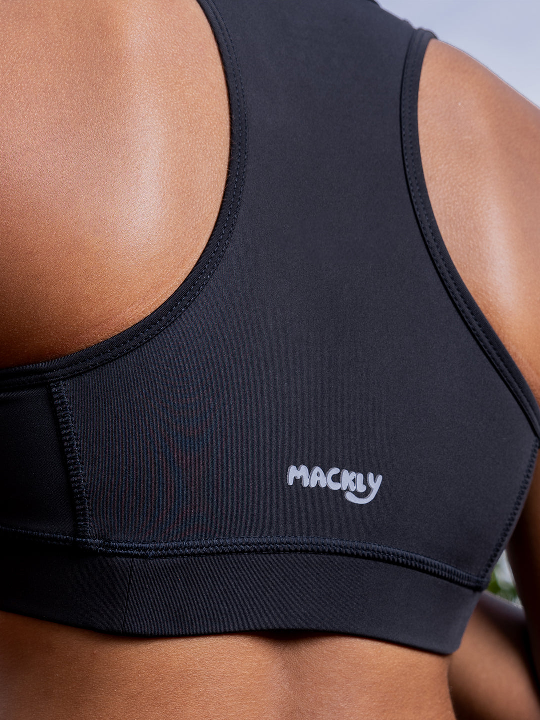 GIRLS' BLACK SPORTS BRA