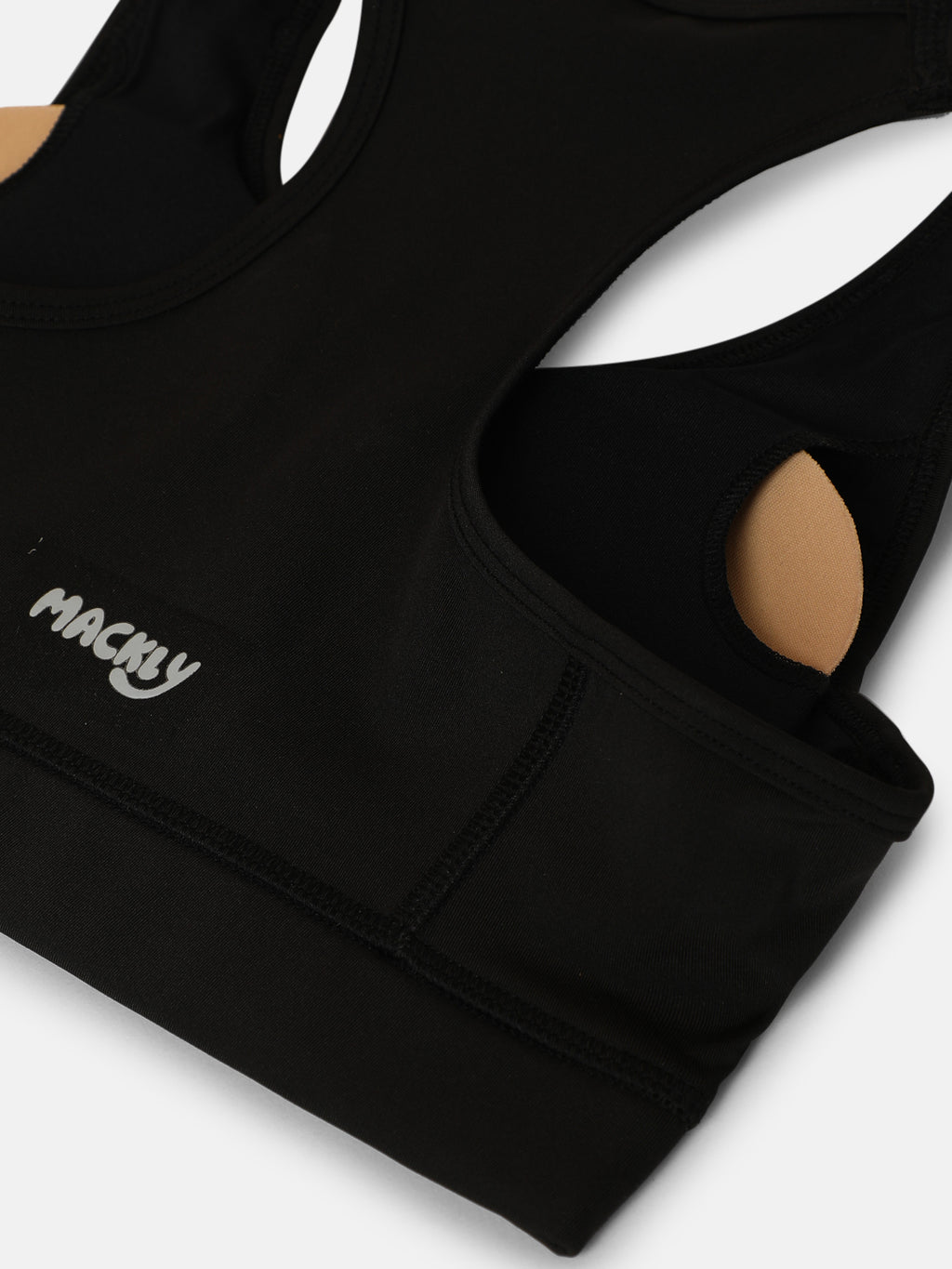 GIRLS' BLACK SPORTS BRA