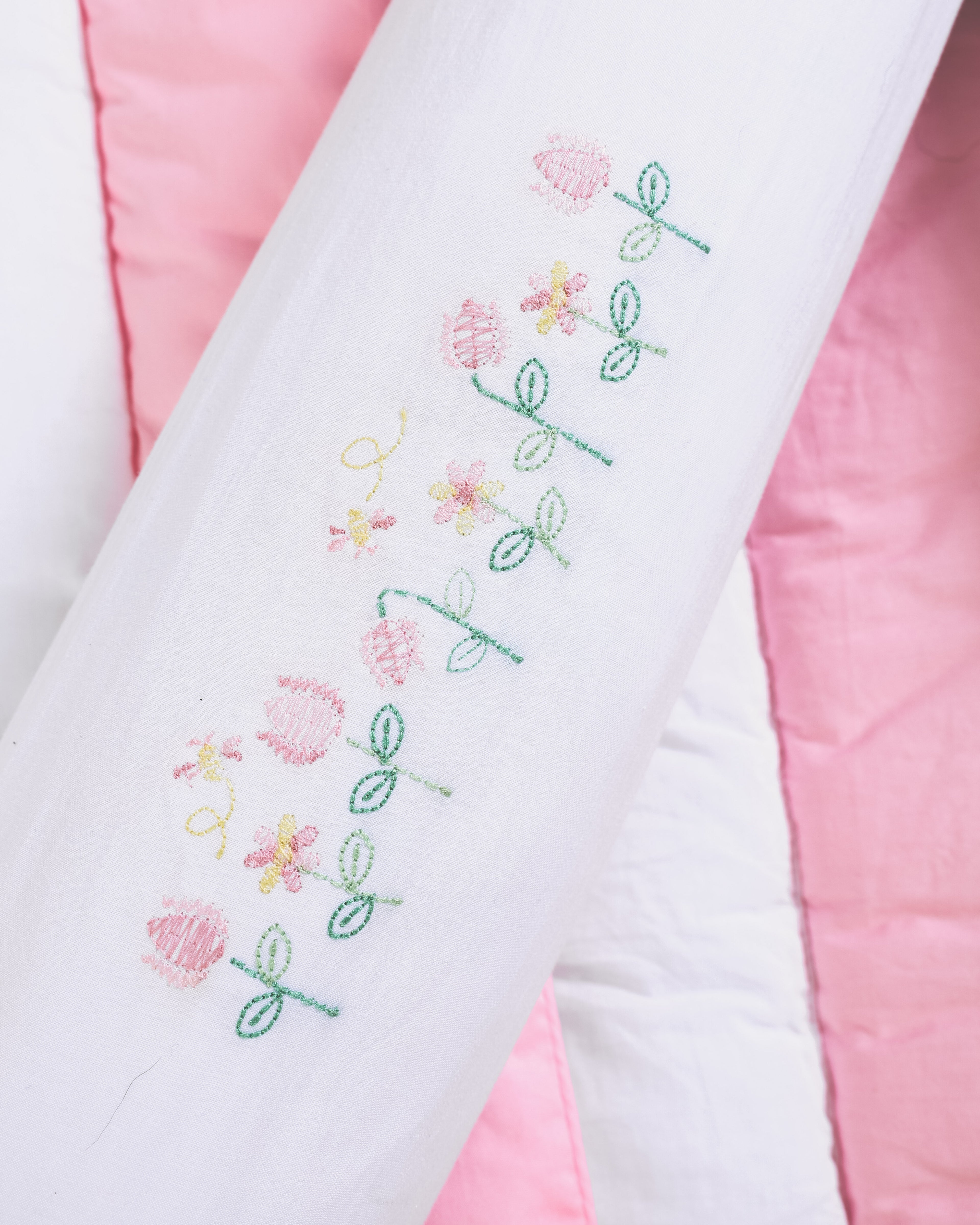 Girls Bloom Pink Bolster Pillow Cover