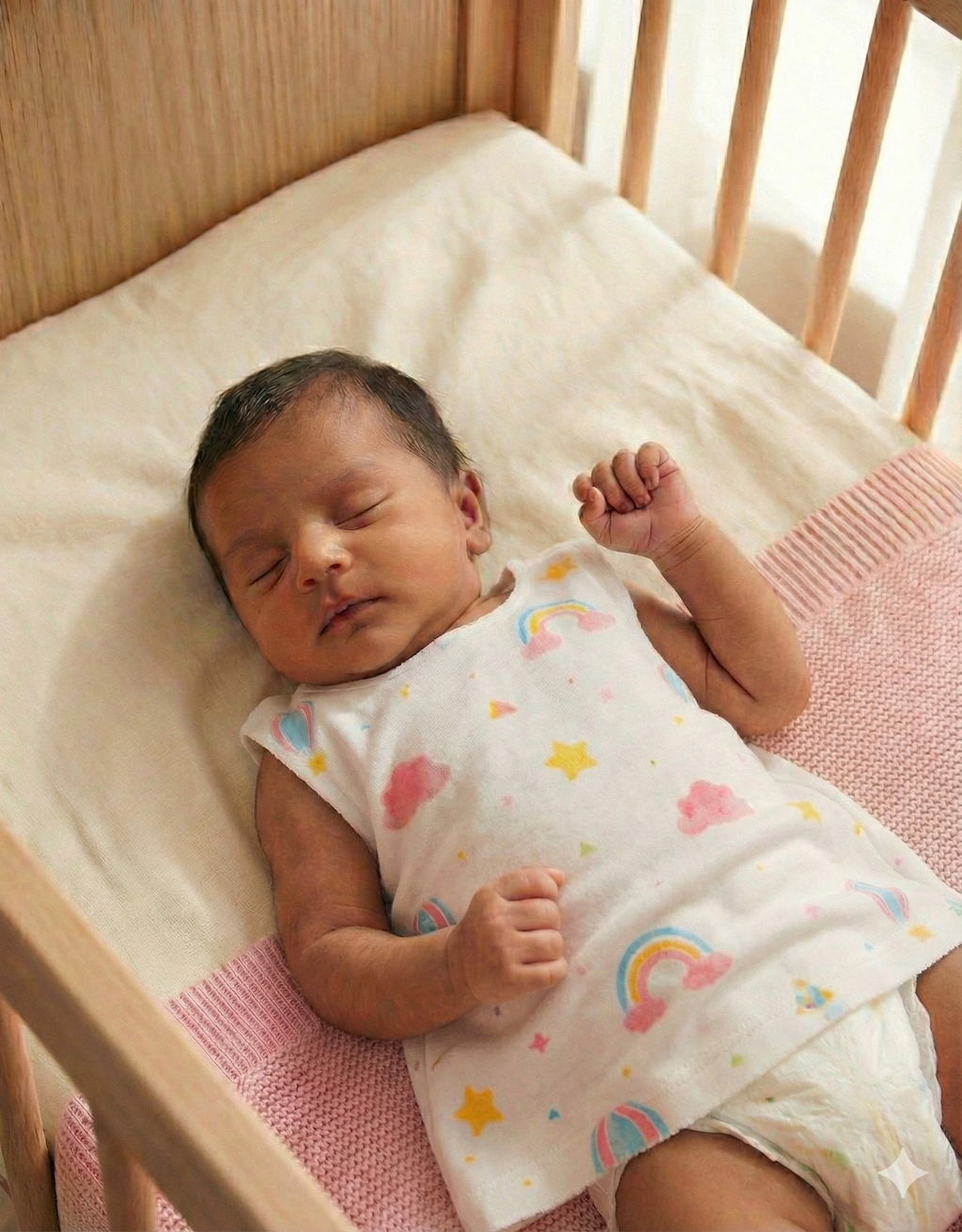 GIRLS RAINBOW MUSLIN BABY SHIRT