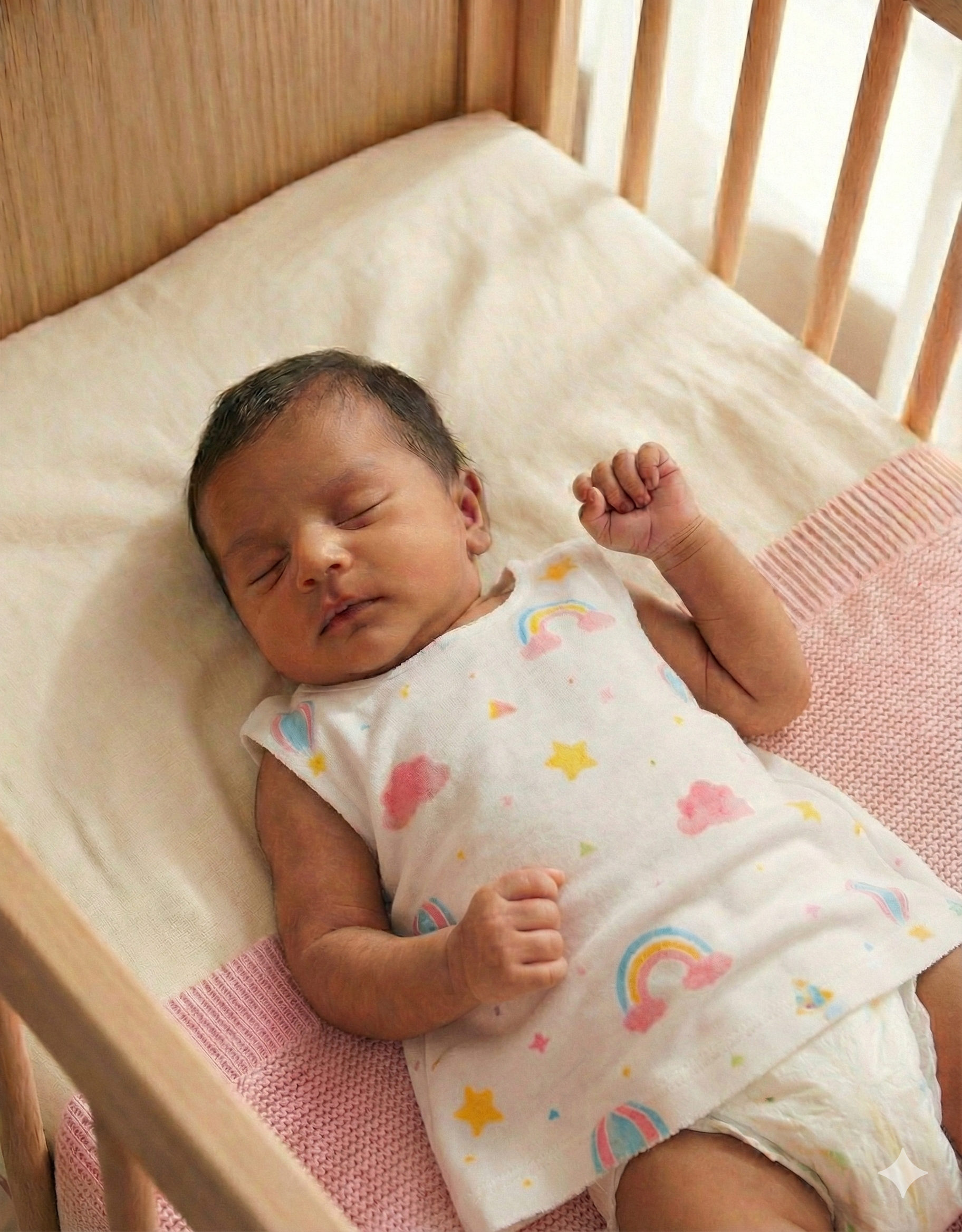 GIRLS RAINBOW MUSLIN BABY SHIRT