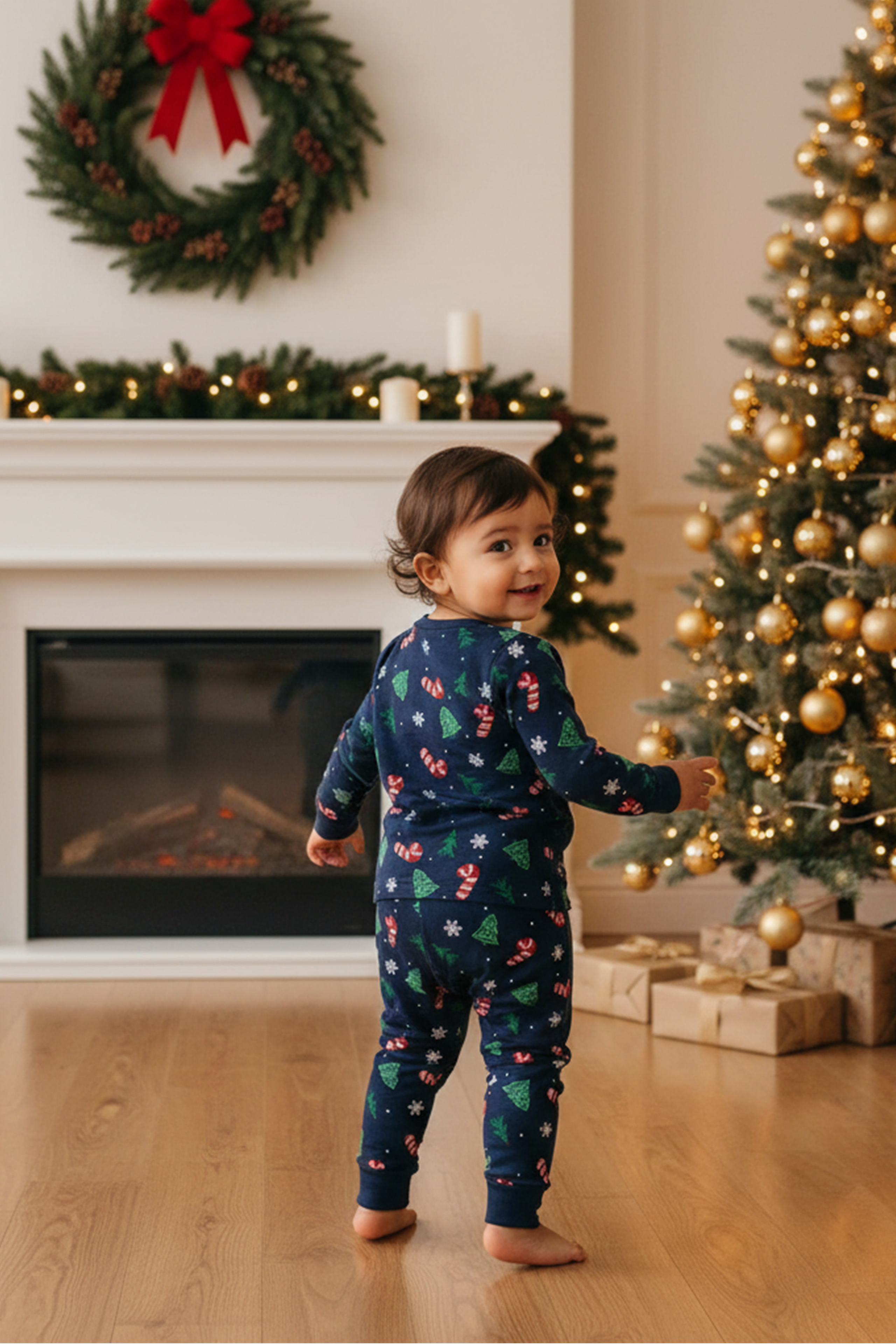 PEPPERMINT PINES BABY UNISEX TWO-PIECE PANT SET