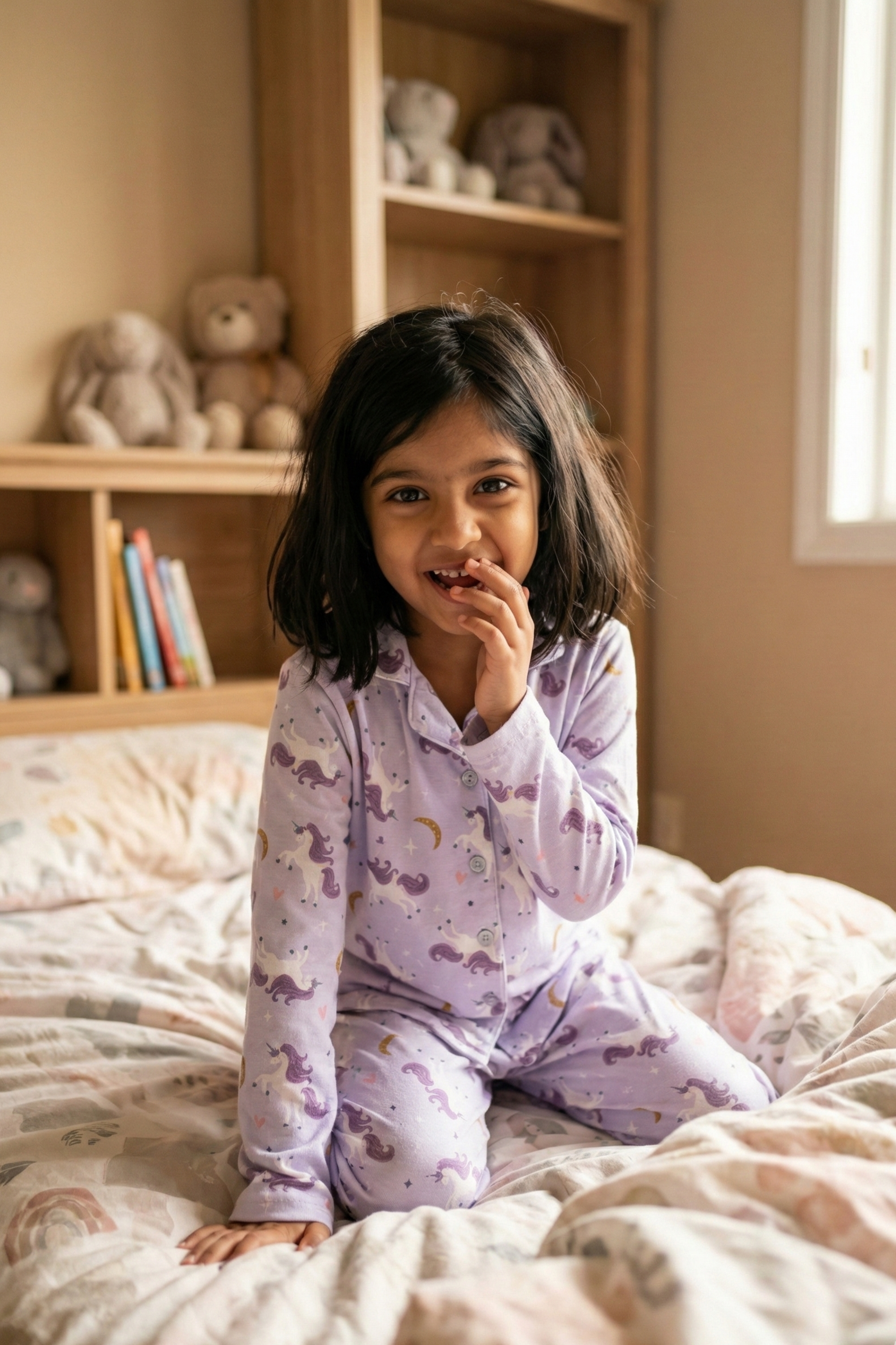 UNICORN GIRLS FRONT OPEN LONG SLEEVE PANT SET