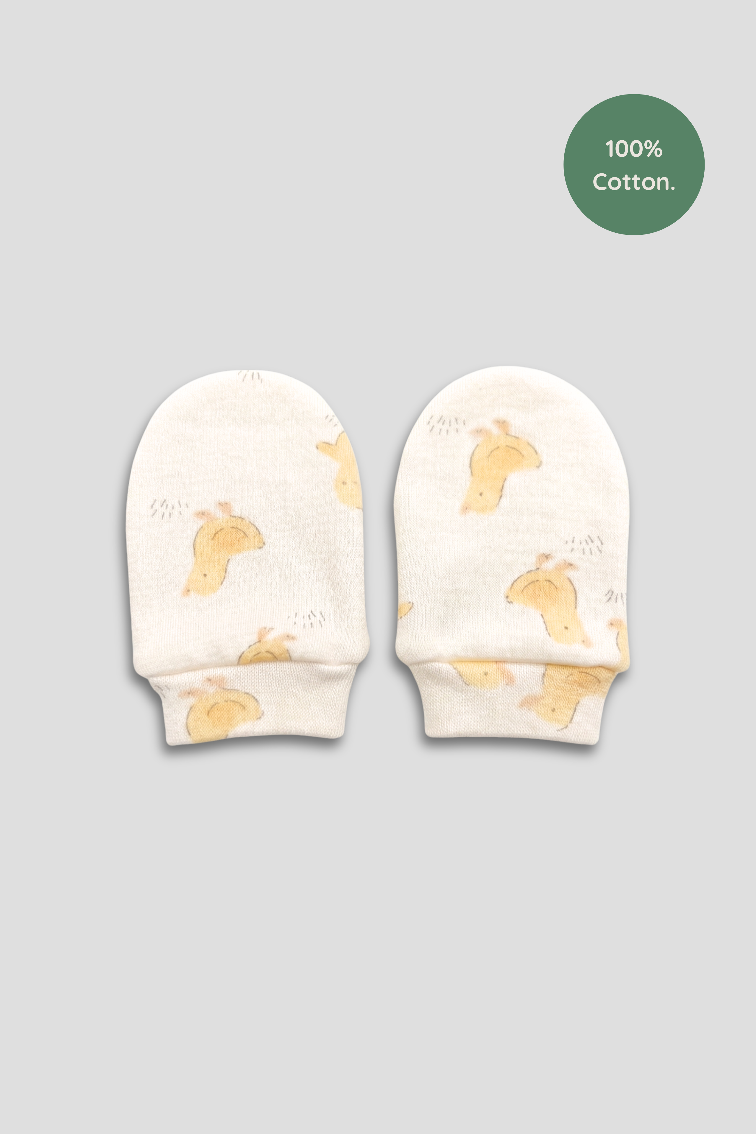 YELLOW DUCKLING BABY MITTENS