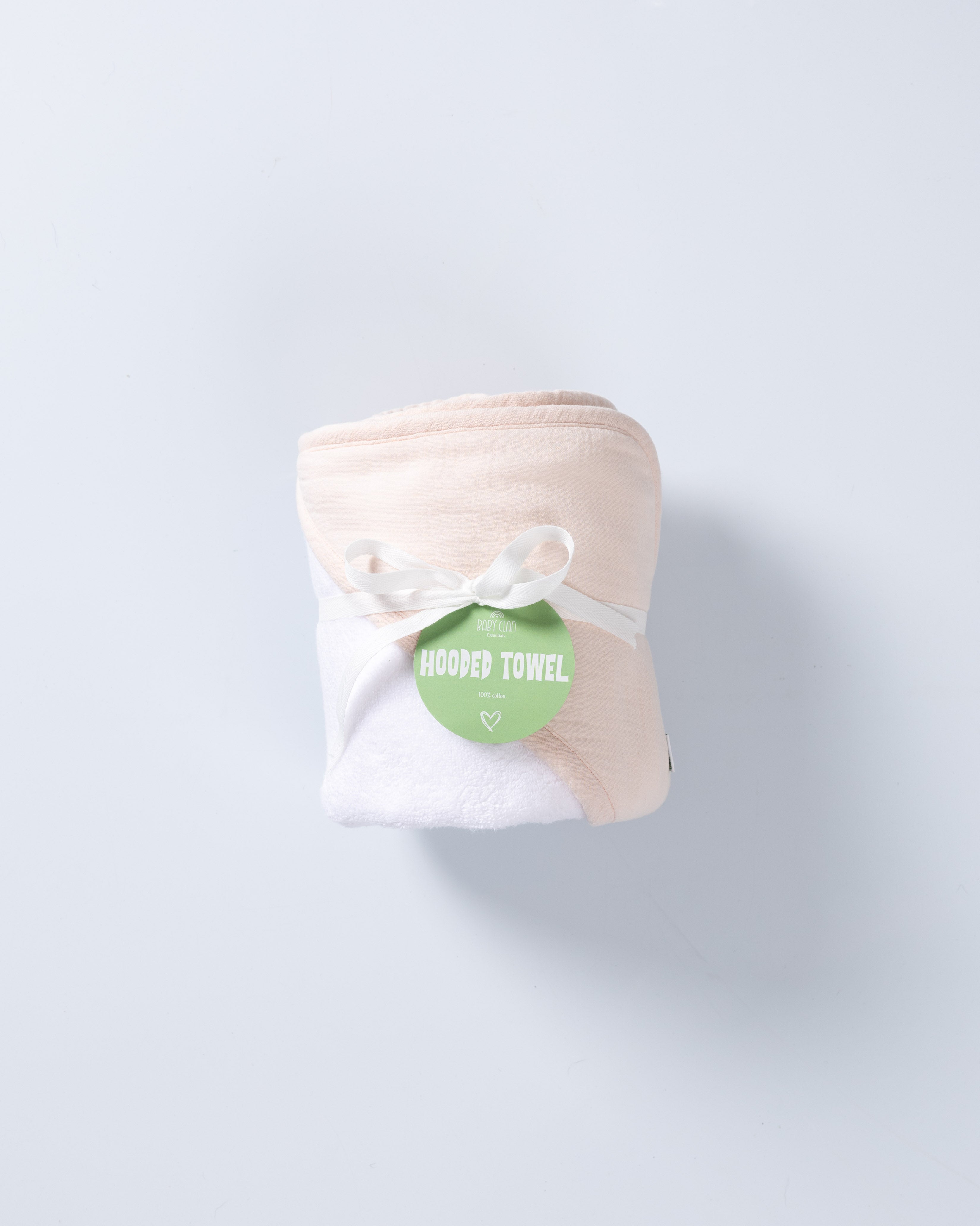 Baby Essential Peach Muslin Hooded Towel