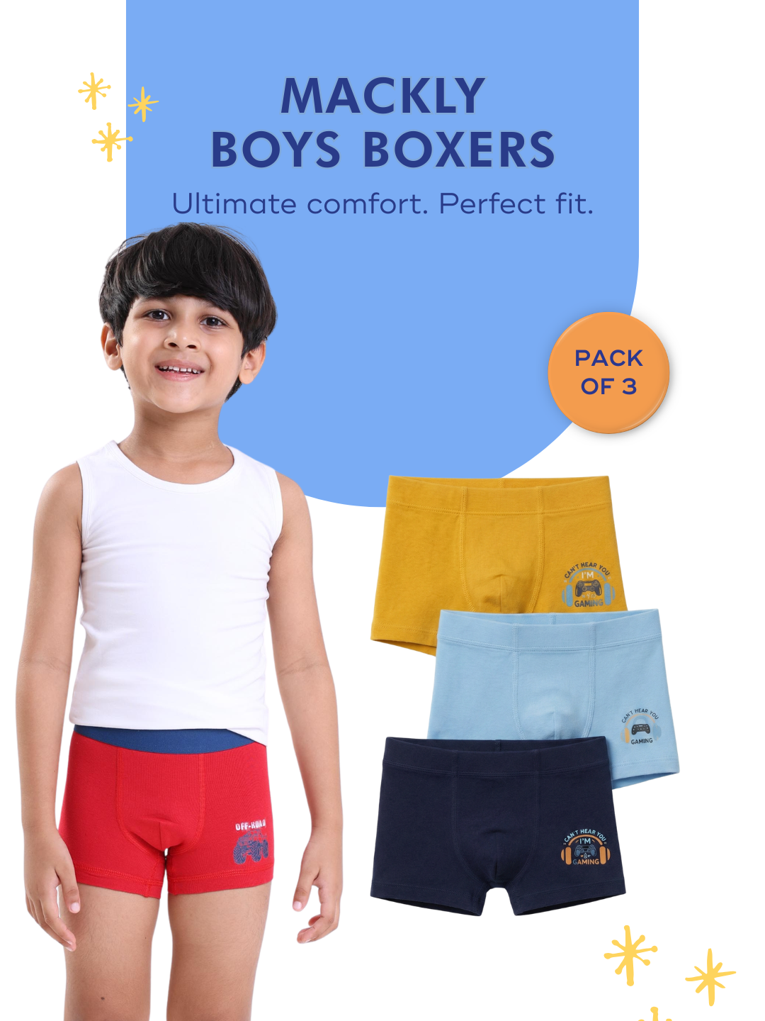 GAMING KIDS BOYS BOXER- 3 PACK