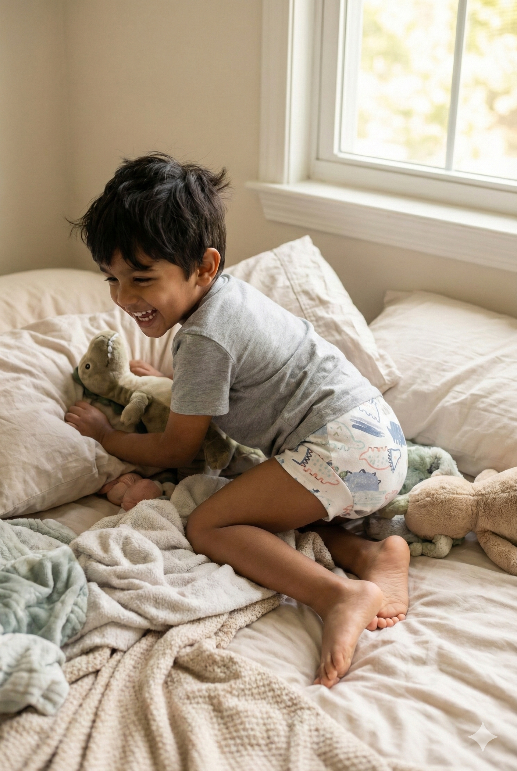 BOYS DINO POTTY TRAINING SHORT