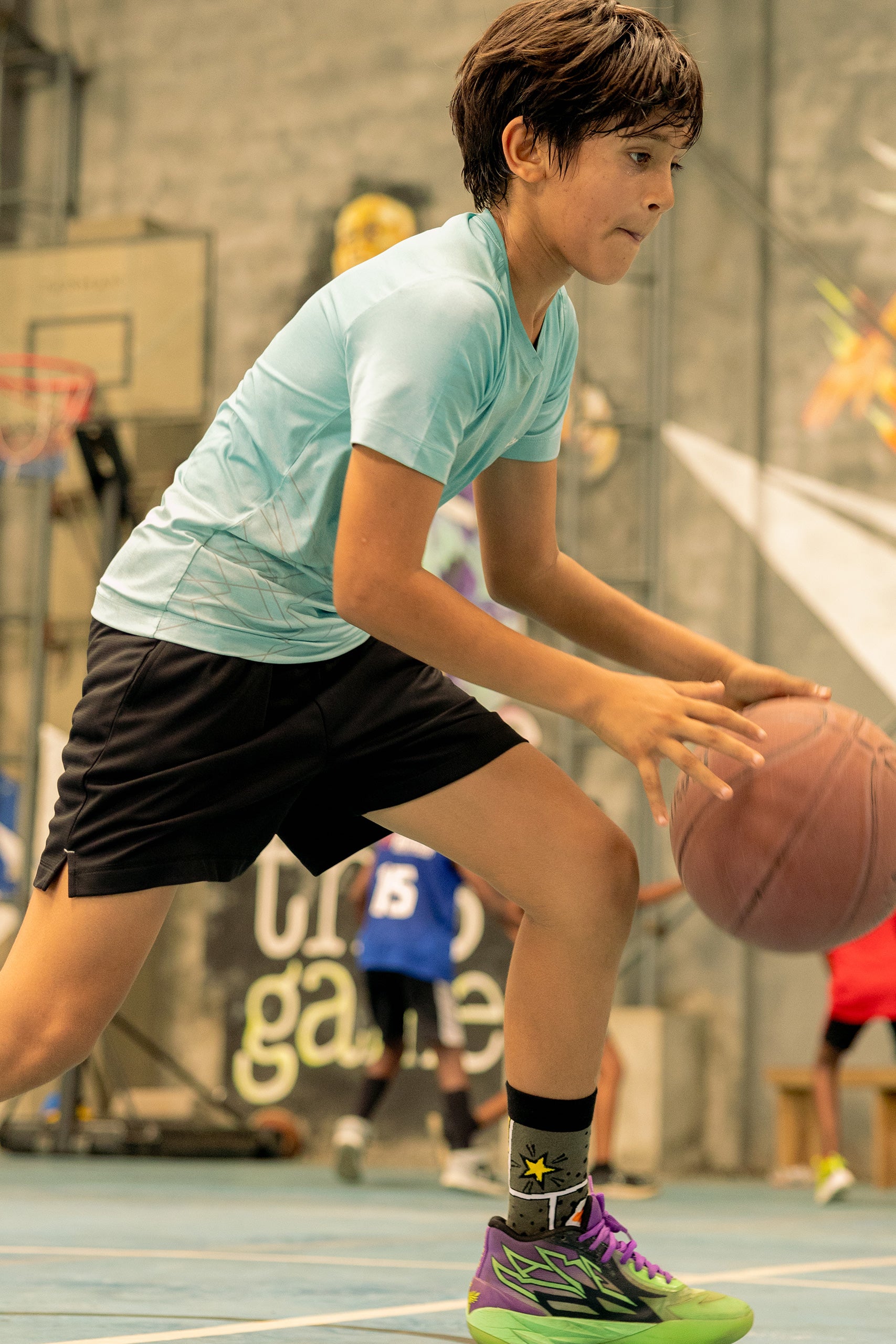 BOYS BLACK BASKETBALL  SHORT