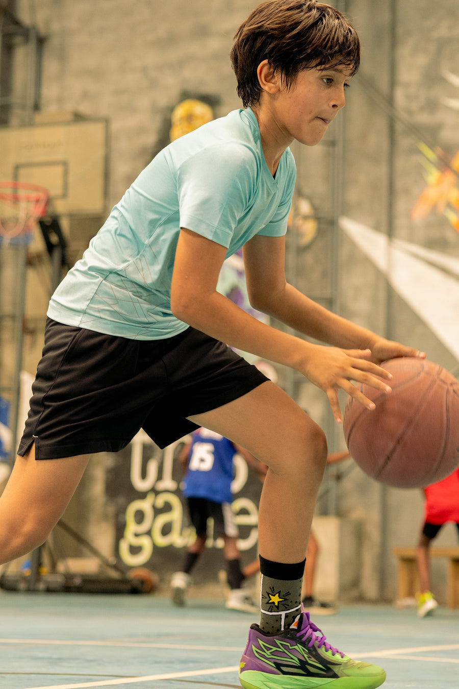 BOYS BLACK BASKETBALL  SHORT