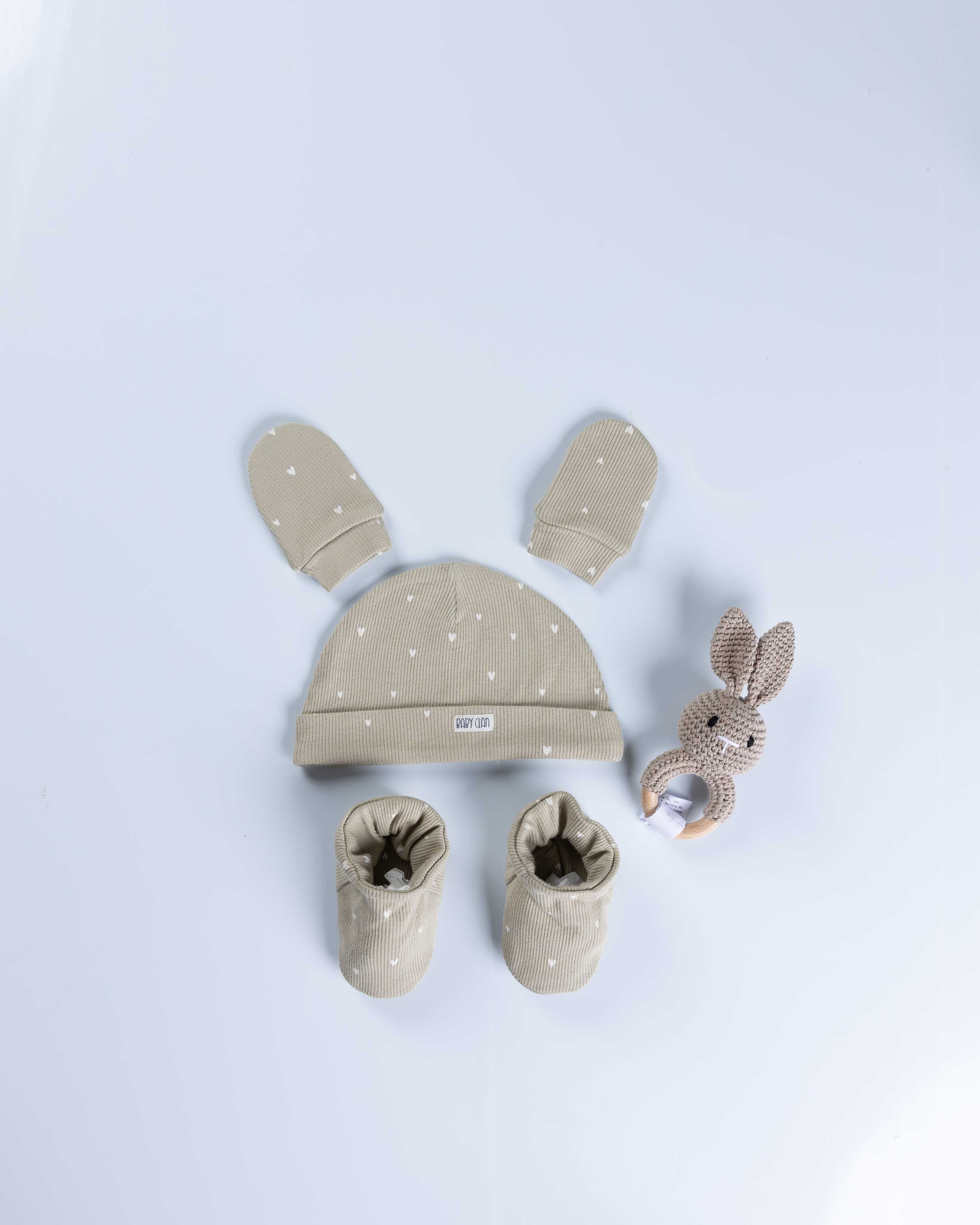 Baby Essential Heart Ribbed Booties