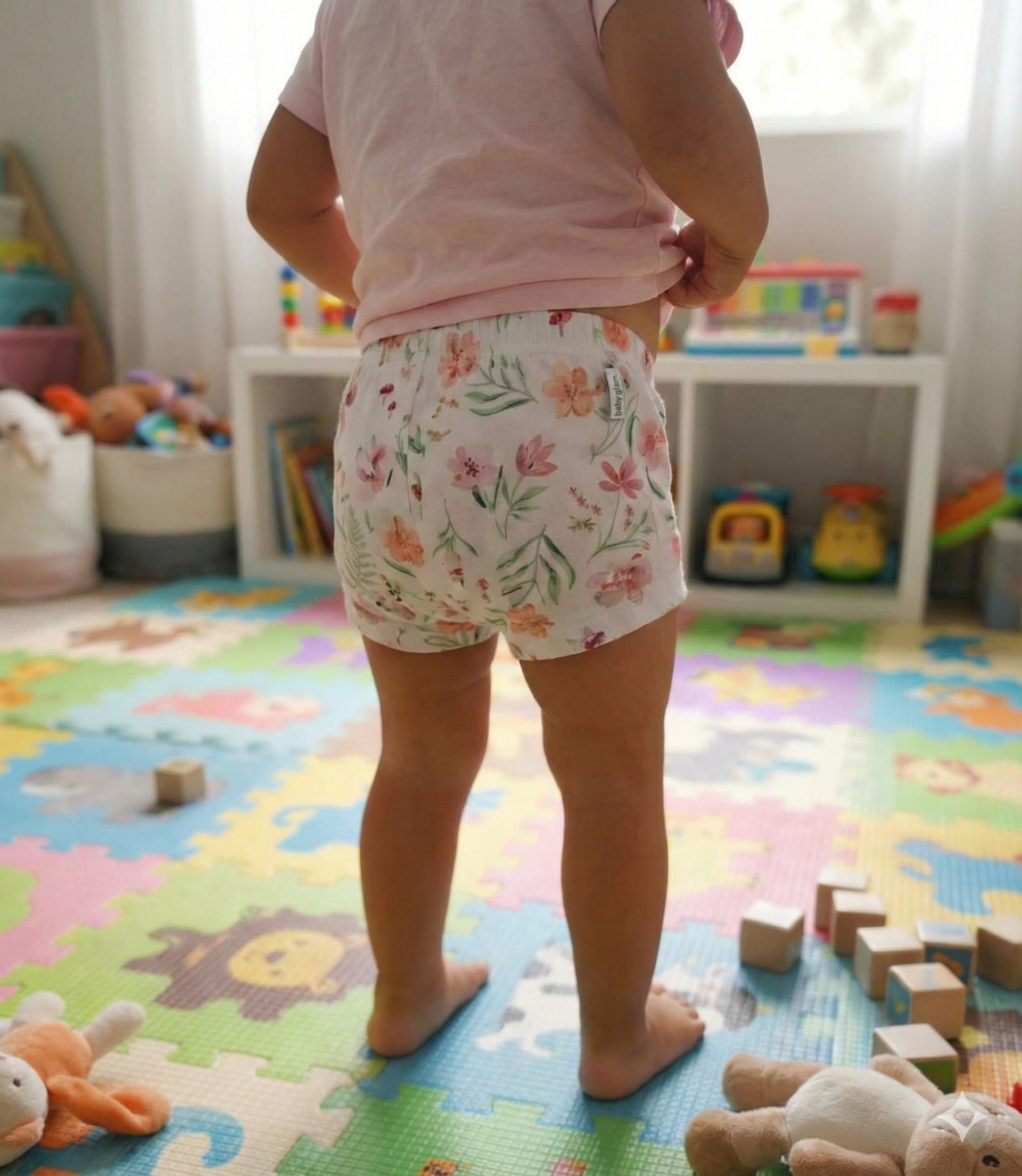 GIRLS BLOOMING POTTY TRAINING SHORT