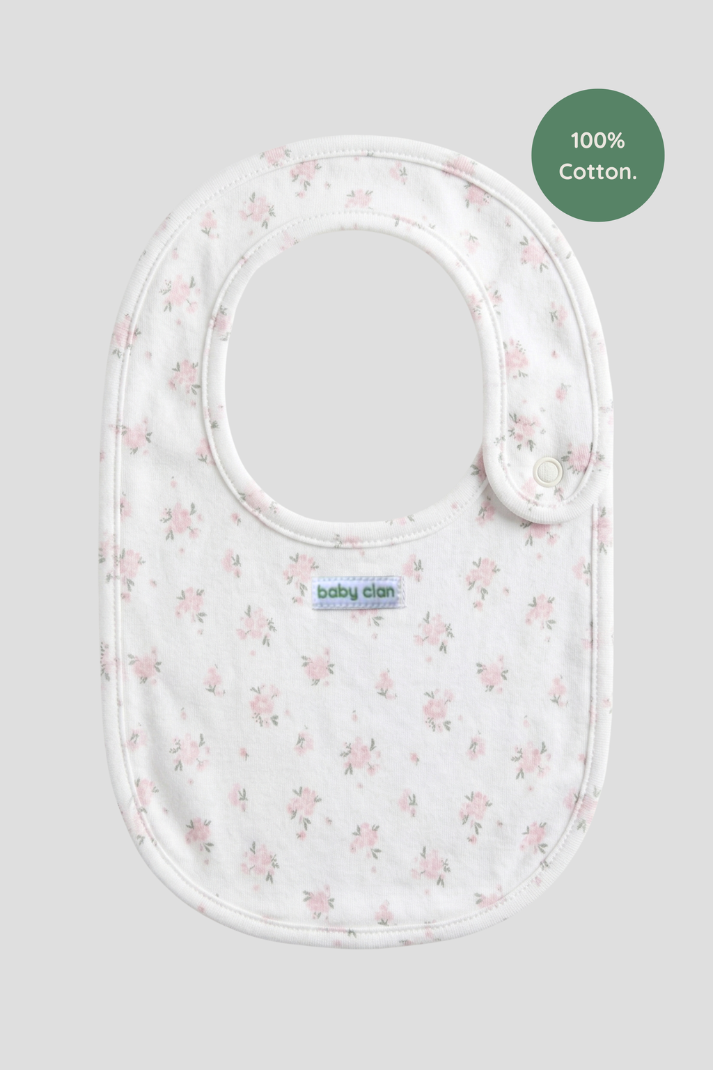 GIRLS ROSE FLOWER BABY BIB