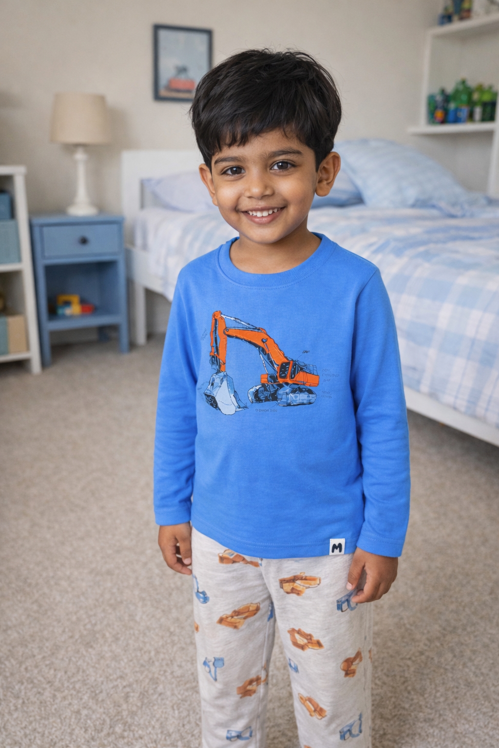 EXCAVATOR BOYS LONG SLEEVE PANT SET