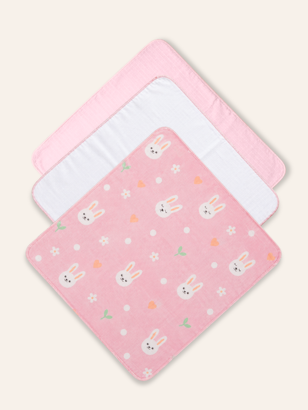 BUNNY GIRLS PACK OF 3 NAPPY SET