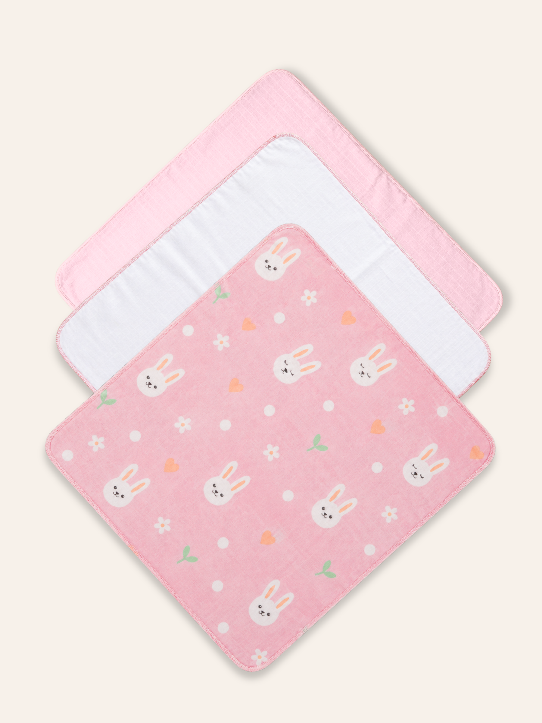 BUNNY GIRLS PACK OF 3 NAPPY SET