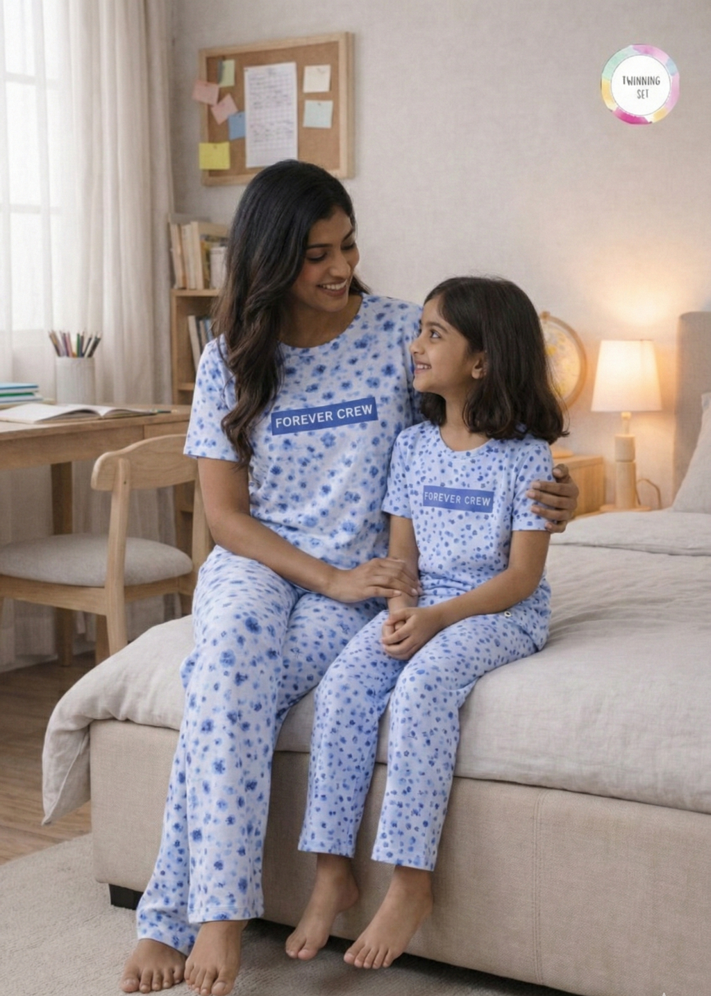 FOREVER CREW GIRLS SHORT SLEEVE PANT SET