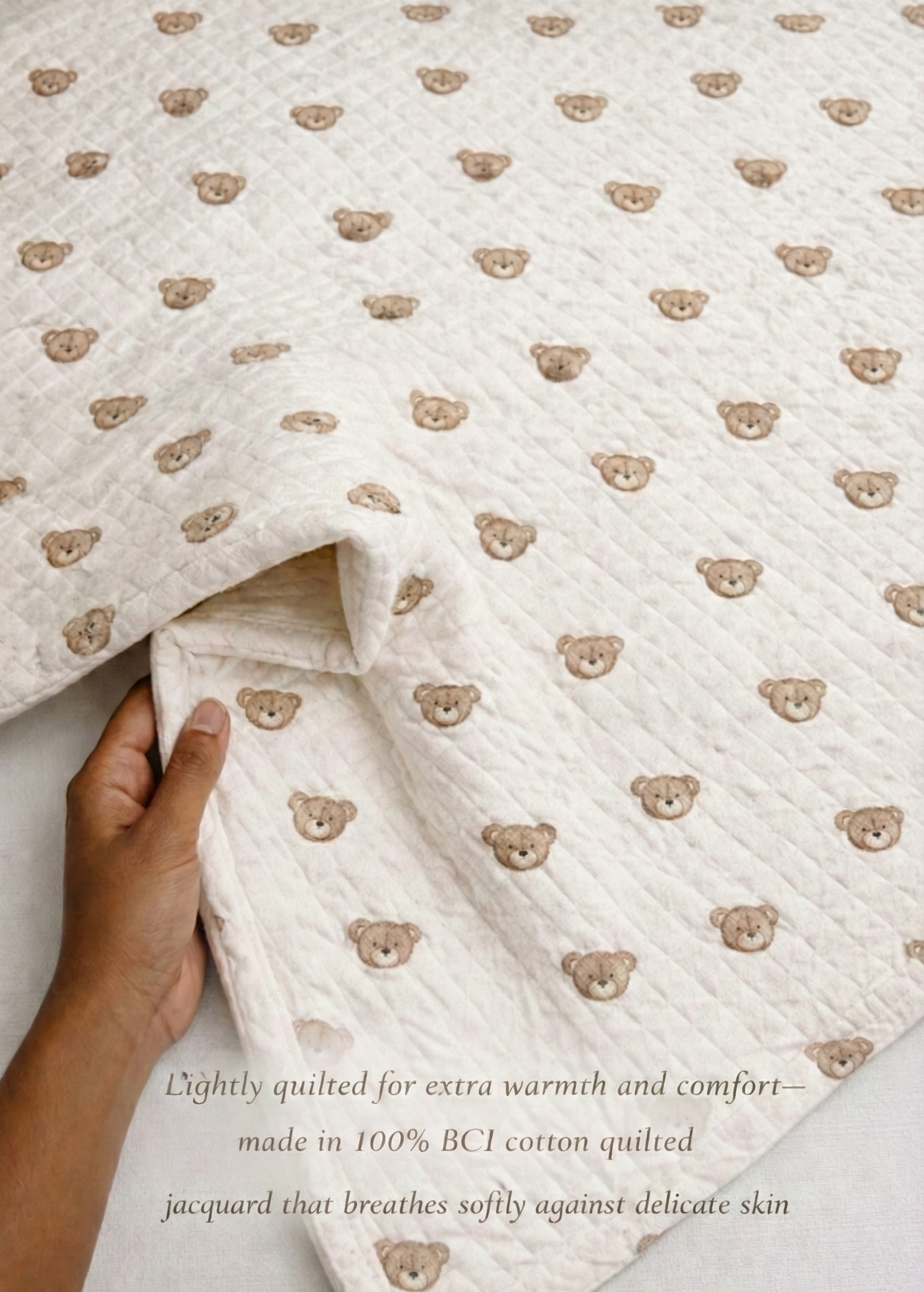 QUILTED TEDDY BLANKET