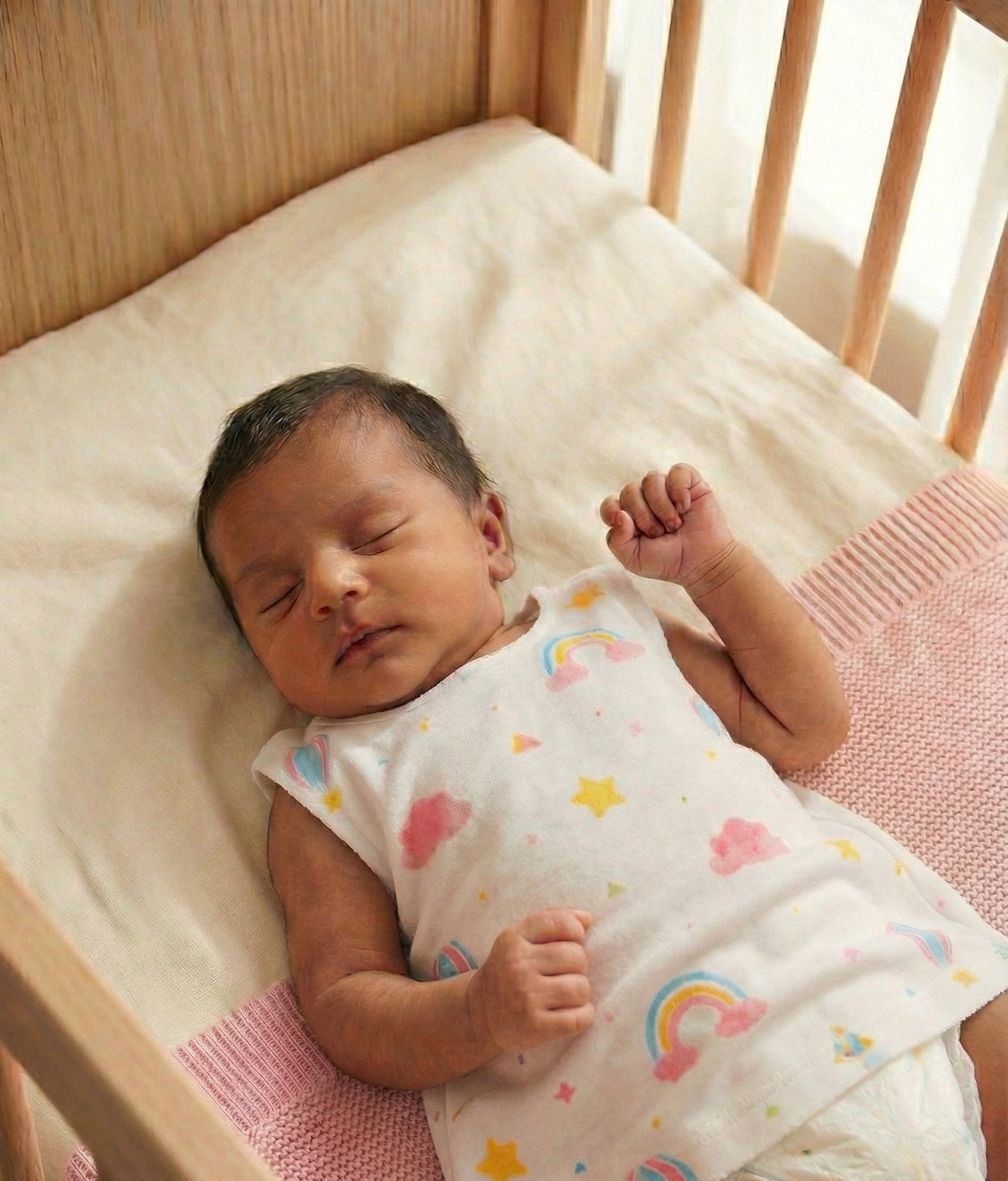 GIRLS RAINBOW MUSLIN BABY SHIRT