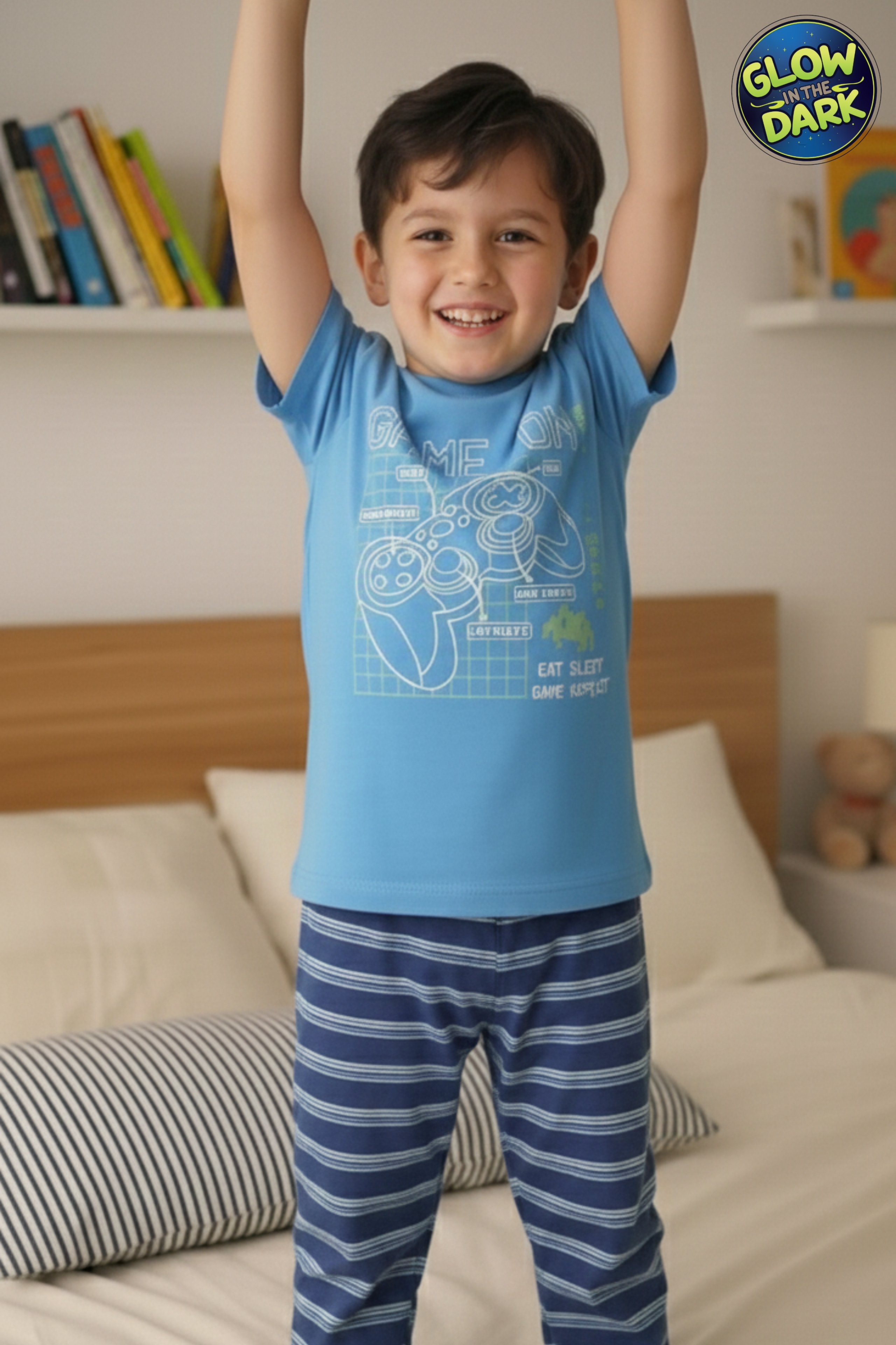 GAME ON – BOYS SHORT SLEEVE PANT SET