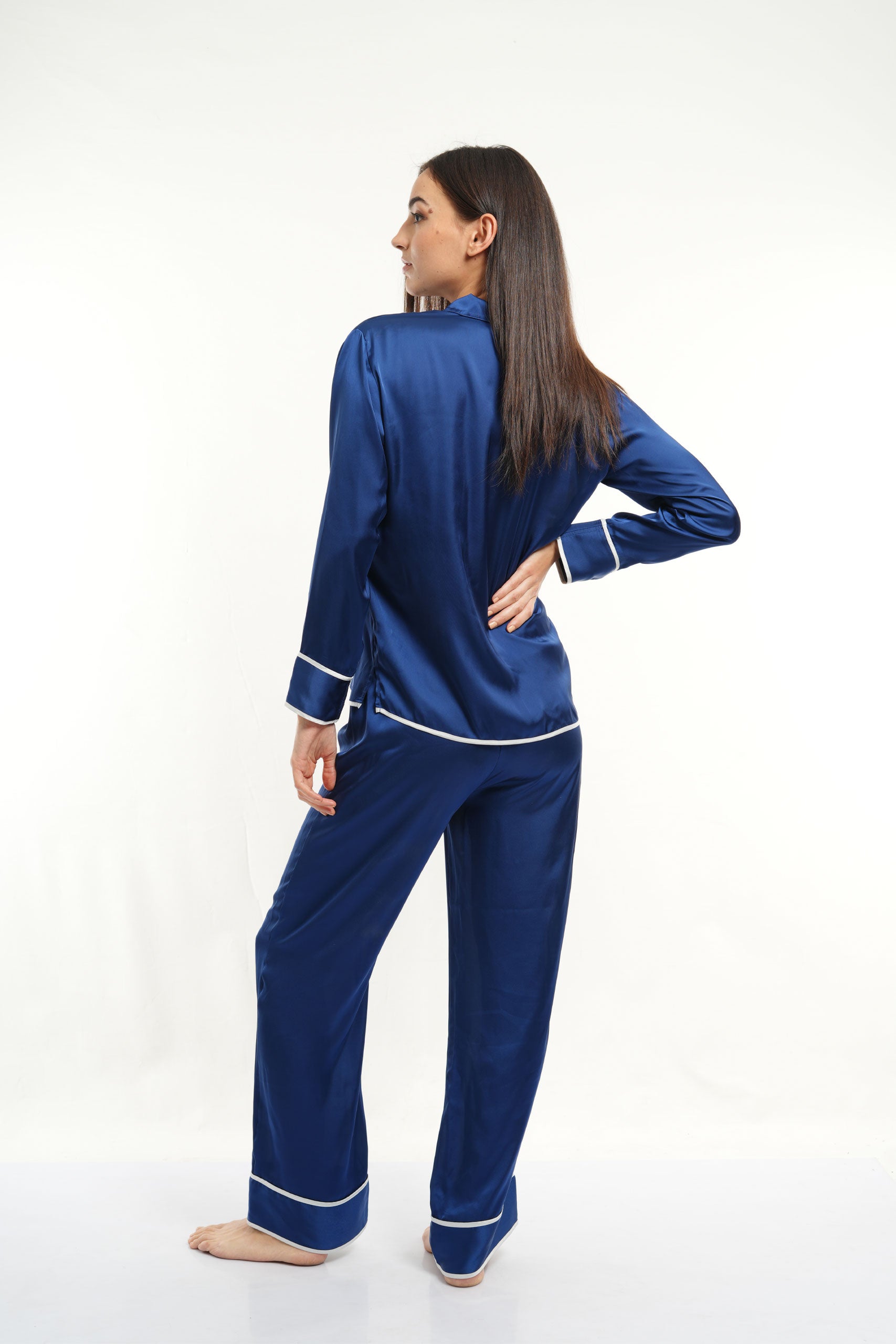 PJ L/S PANT SET - Navy Blue
