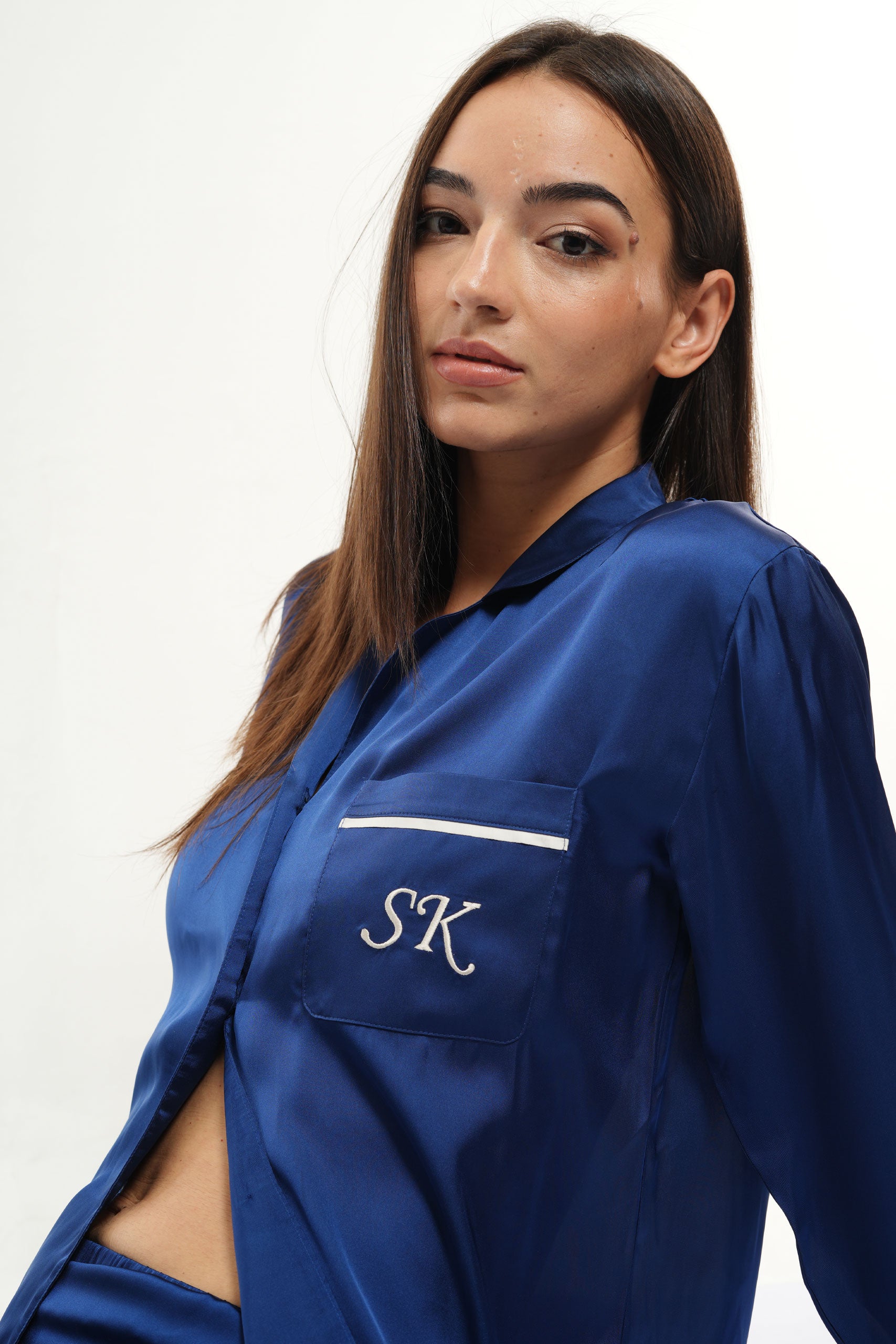 PJ L/S PANT SET - Navy Blue