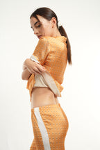 PJ L/S PANT SET - Mustard AOP