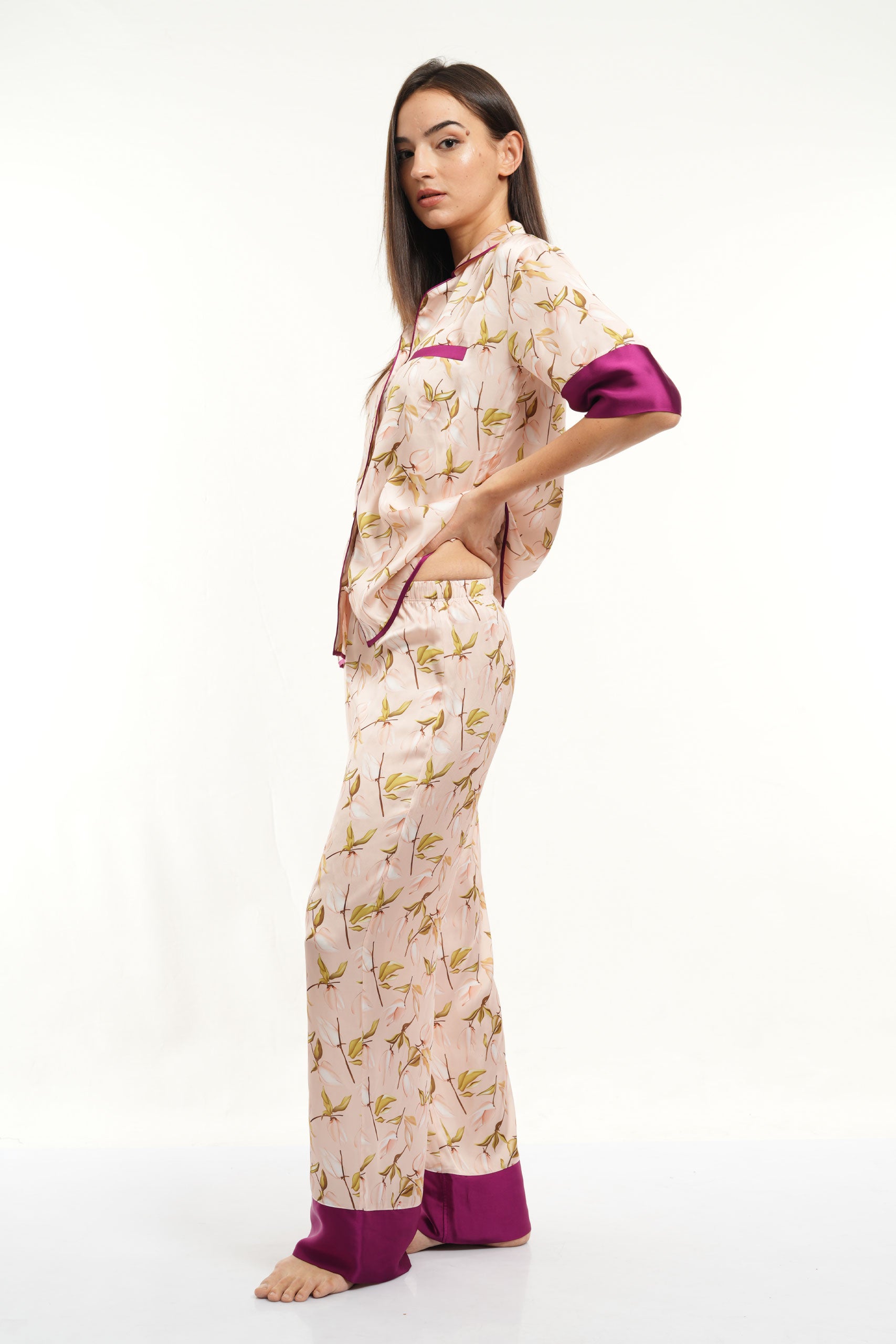 PJ S/S PANT SET - C.Flower AOP