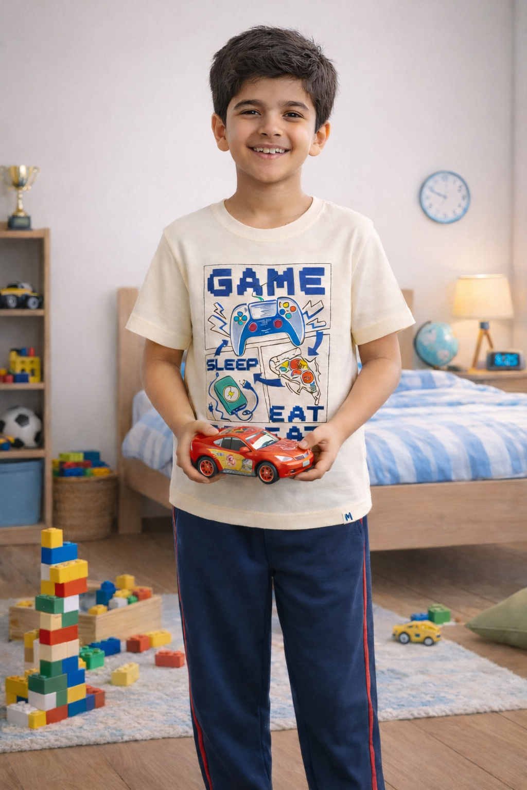 GAME EAT SLEEP REPEAT BOYS SHORT SLEEVE PANT SET