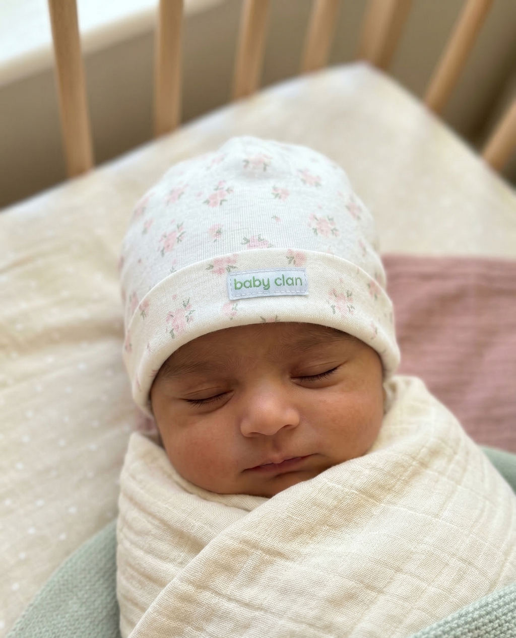 GIRLS ROSE FLOWER BABY HAT