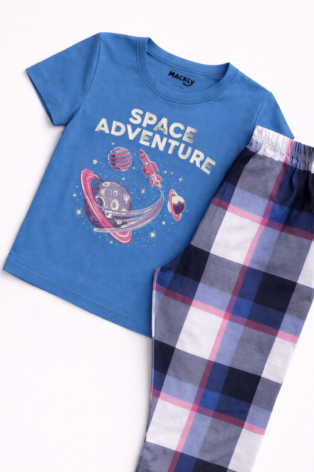 SPACE ADVENTURE GIRLS SHORT SLEEVE PANT SET