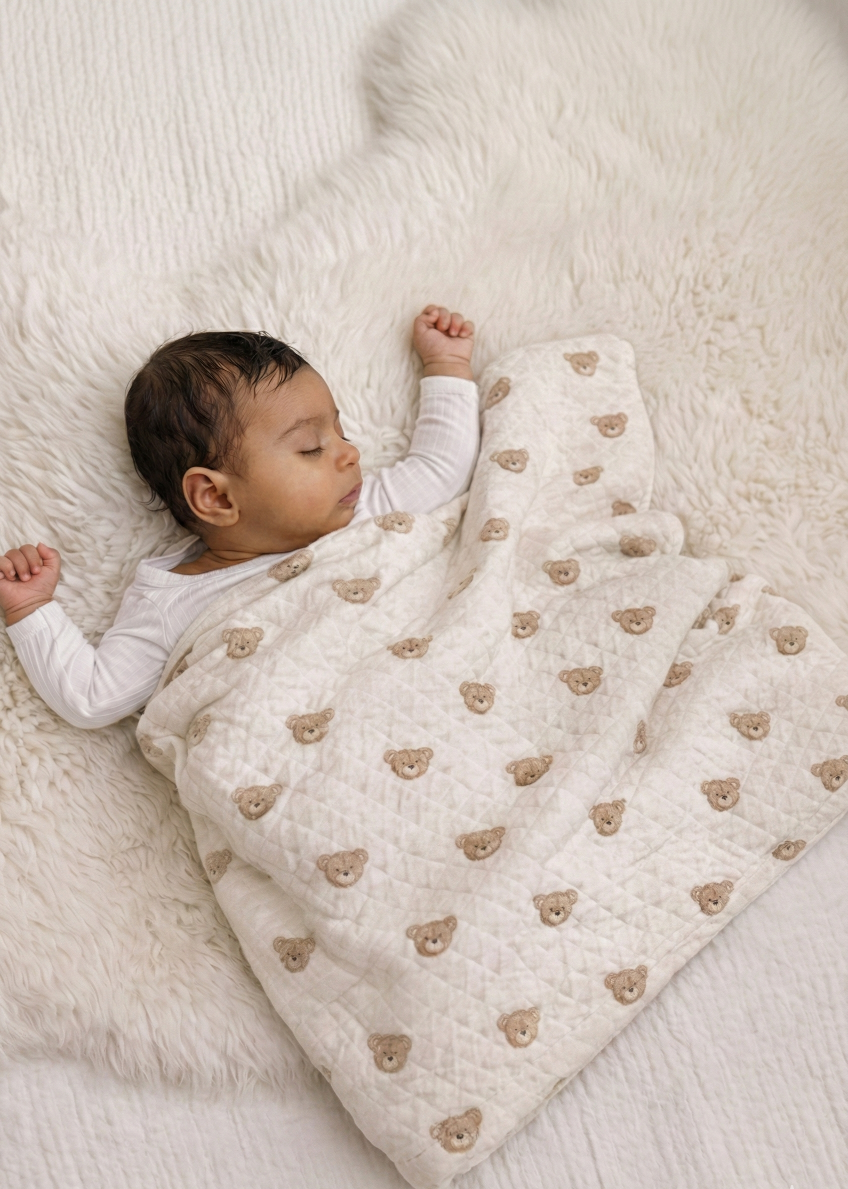 QUILTED TEDDY BLANKET