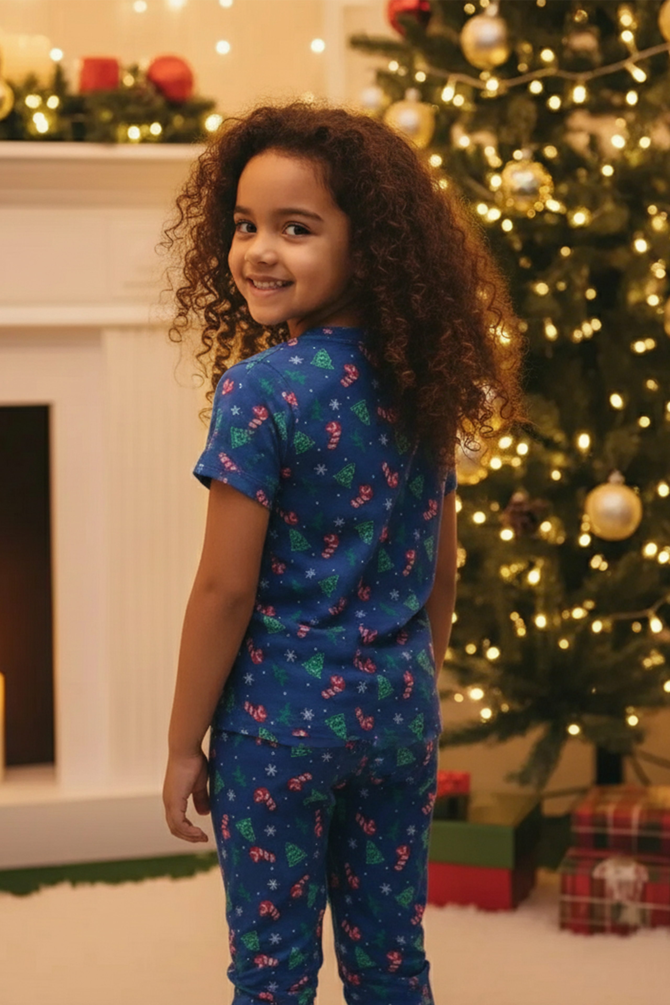 PEPPERMINT PINES UNISEX SHORT SLEEVE PANT SET