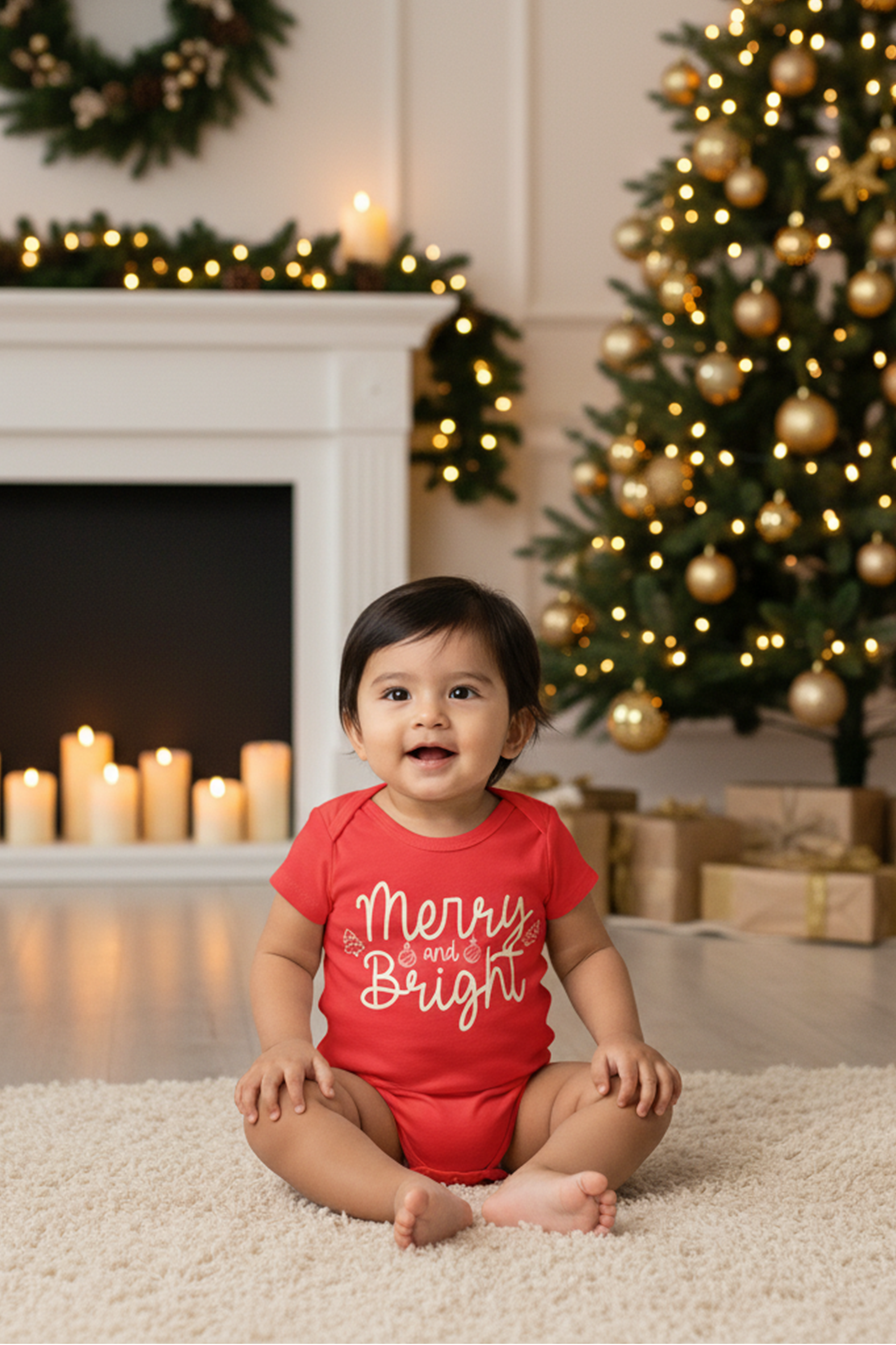 MERRY & BRIGHT BABY UNISEX BODYSUIT