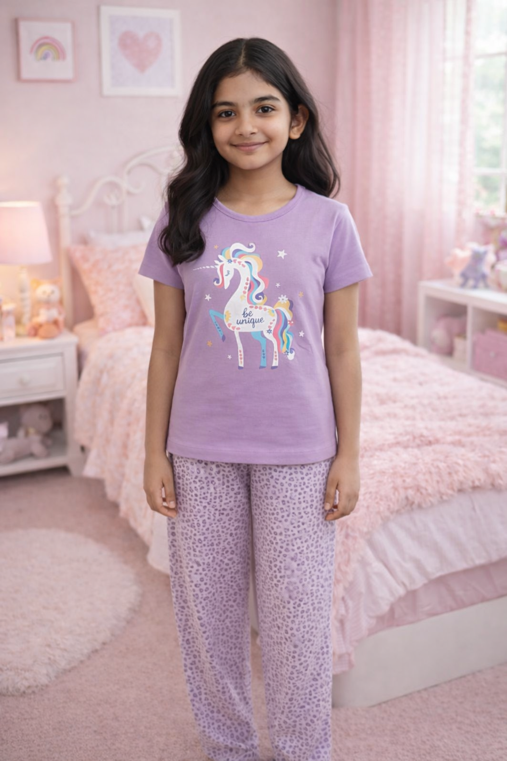 UNICORN DREAM GIRLS SHORT SLEEVE PANT SET