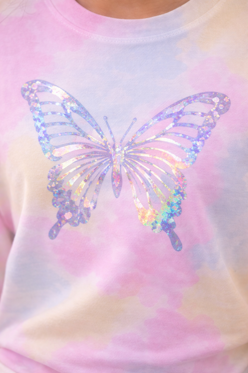 BUTTERFLY TIE & DYE GIRLS LONG SLEEVE PANT SET