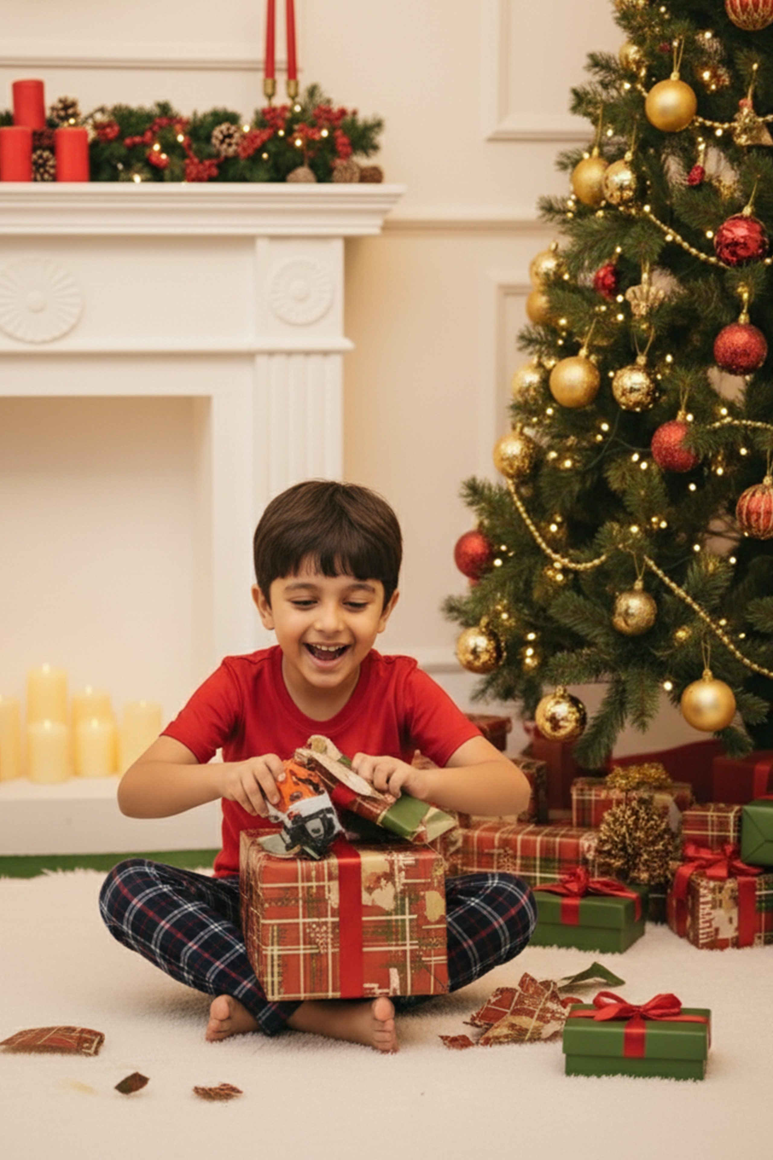 MERRY & BRIGHT KIDS UNISEX SHORT SLEEVE PANT SET