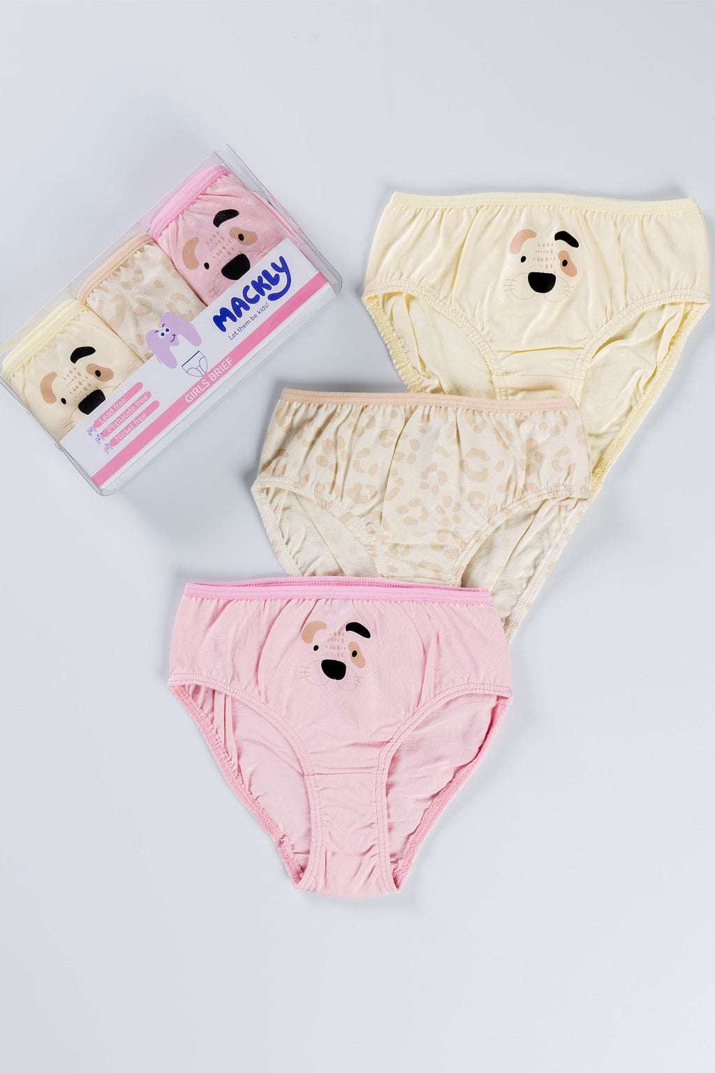 PUP GIRLS BRIEF - PACK OF 3
