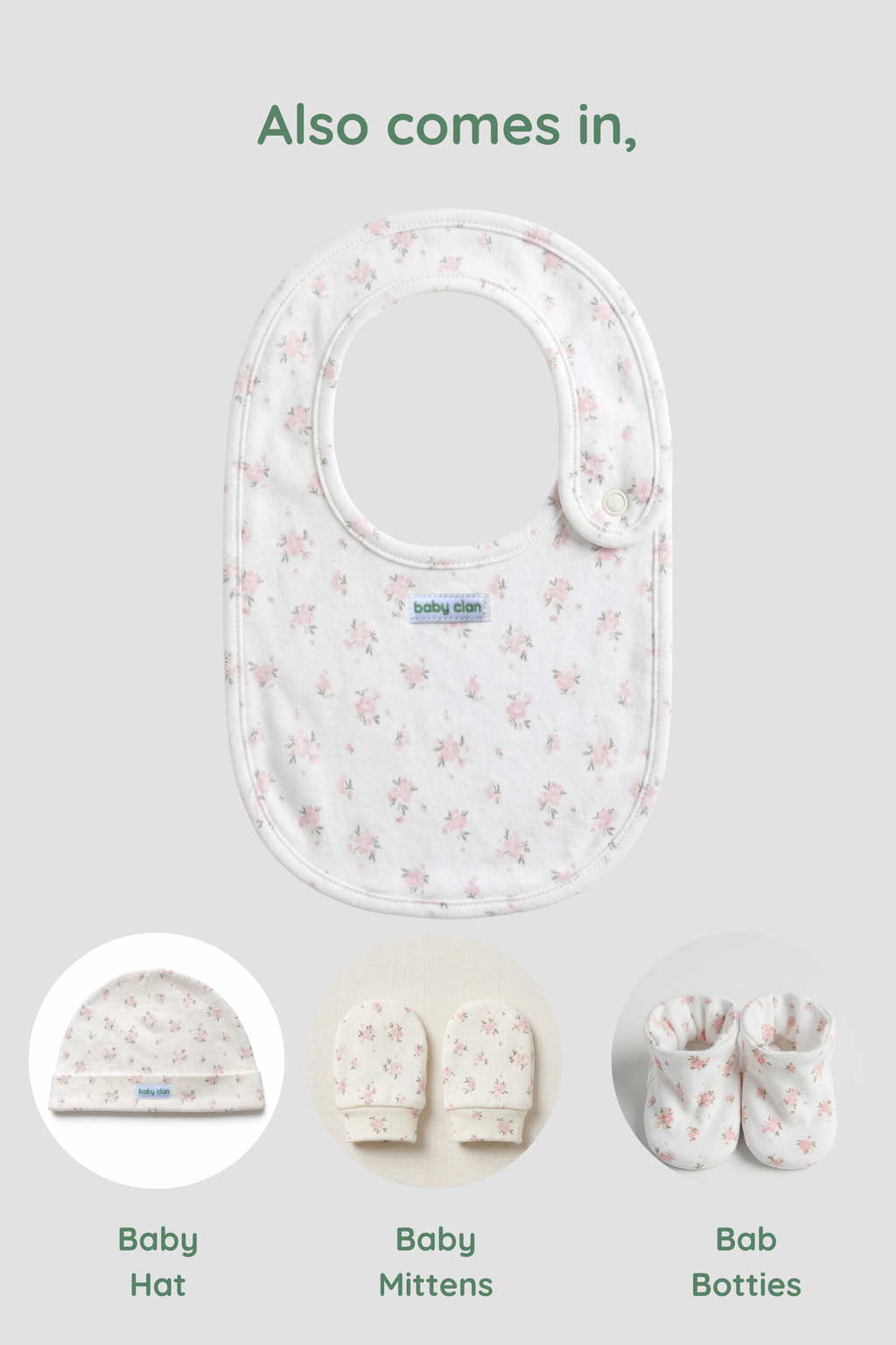 GIRLS ROSE FLOWER BABY BIB