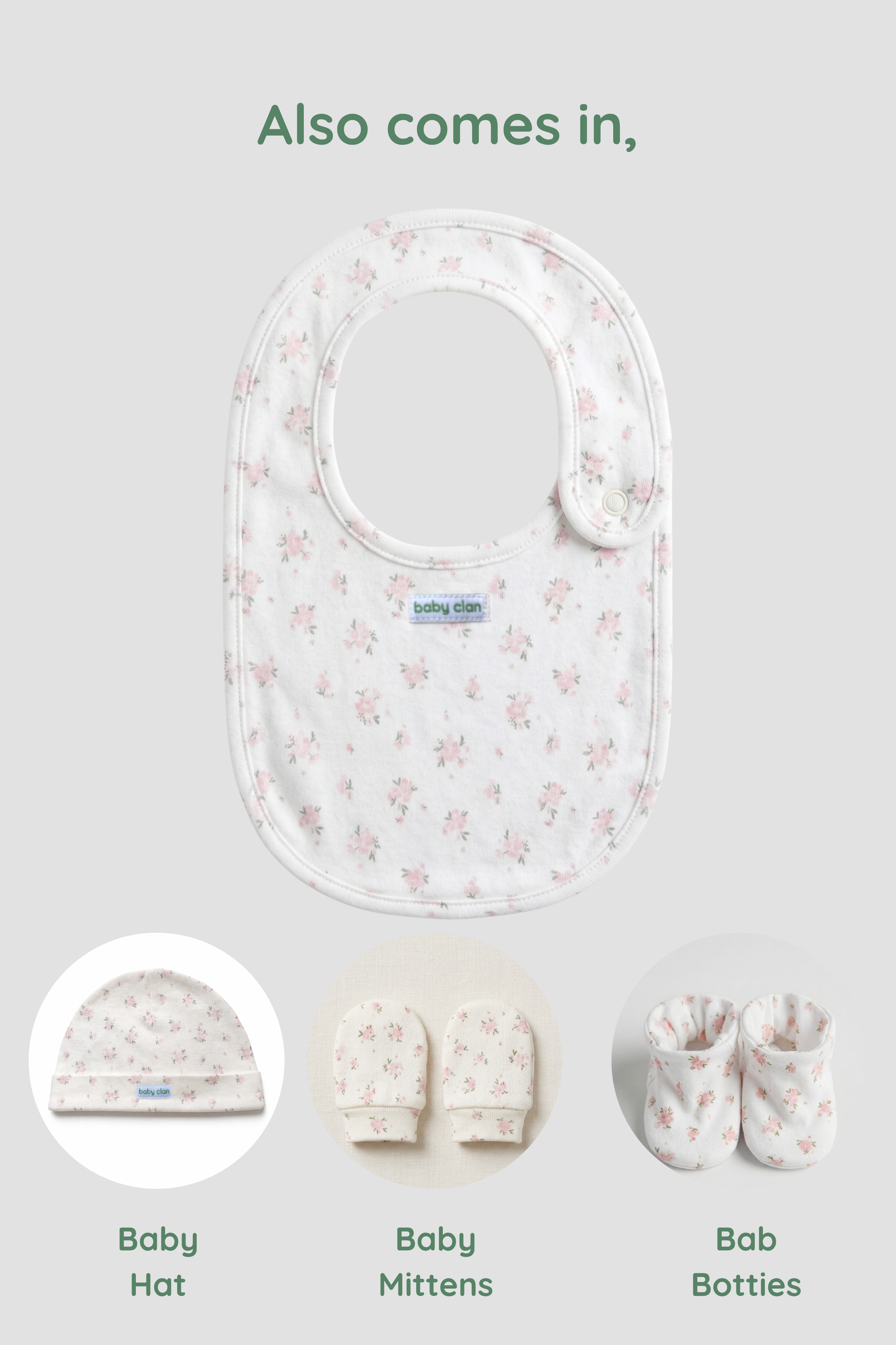 GIRLS ROSE FLOWER BABY BIB