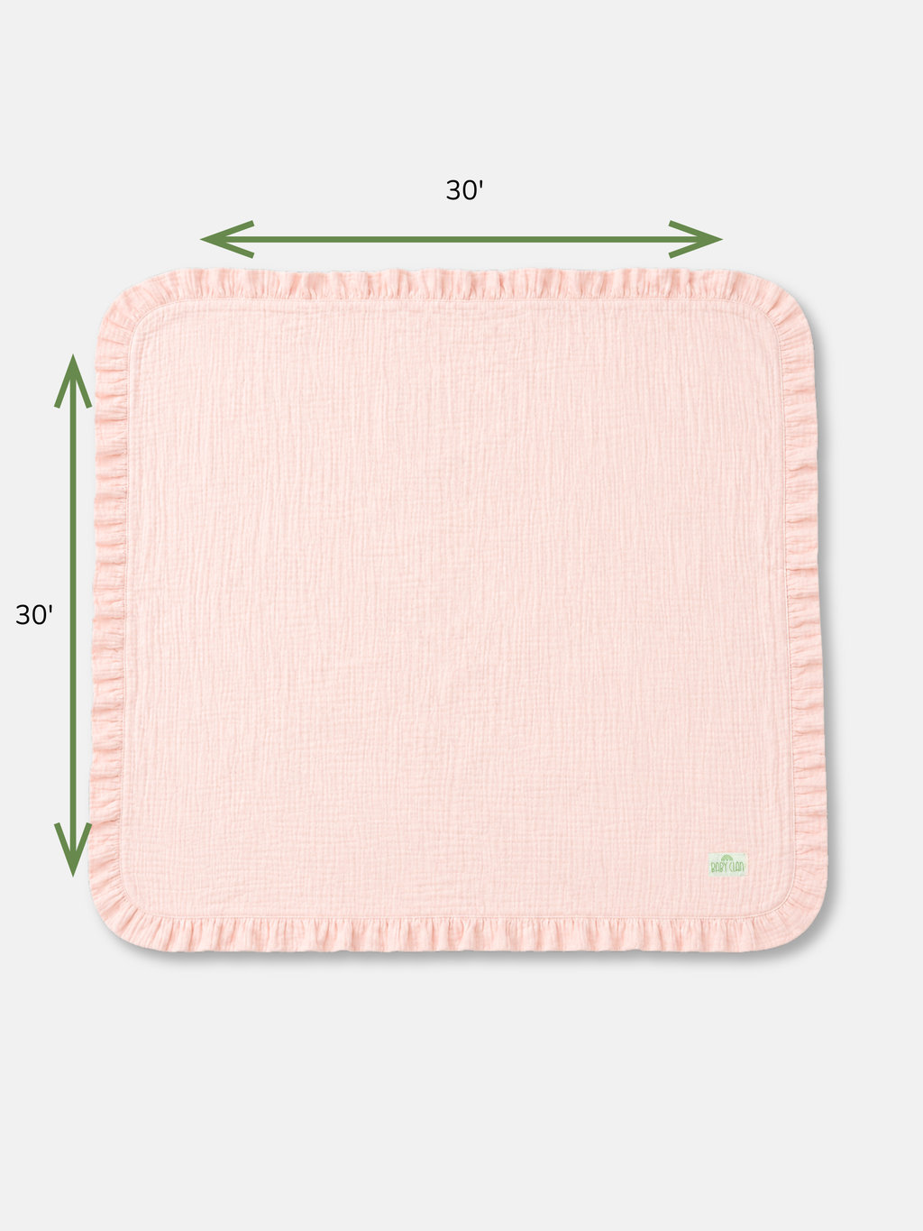 PINK FRILLED MUSLIN BLANKET