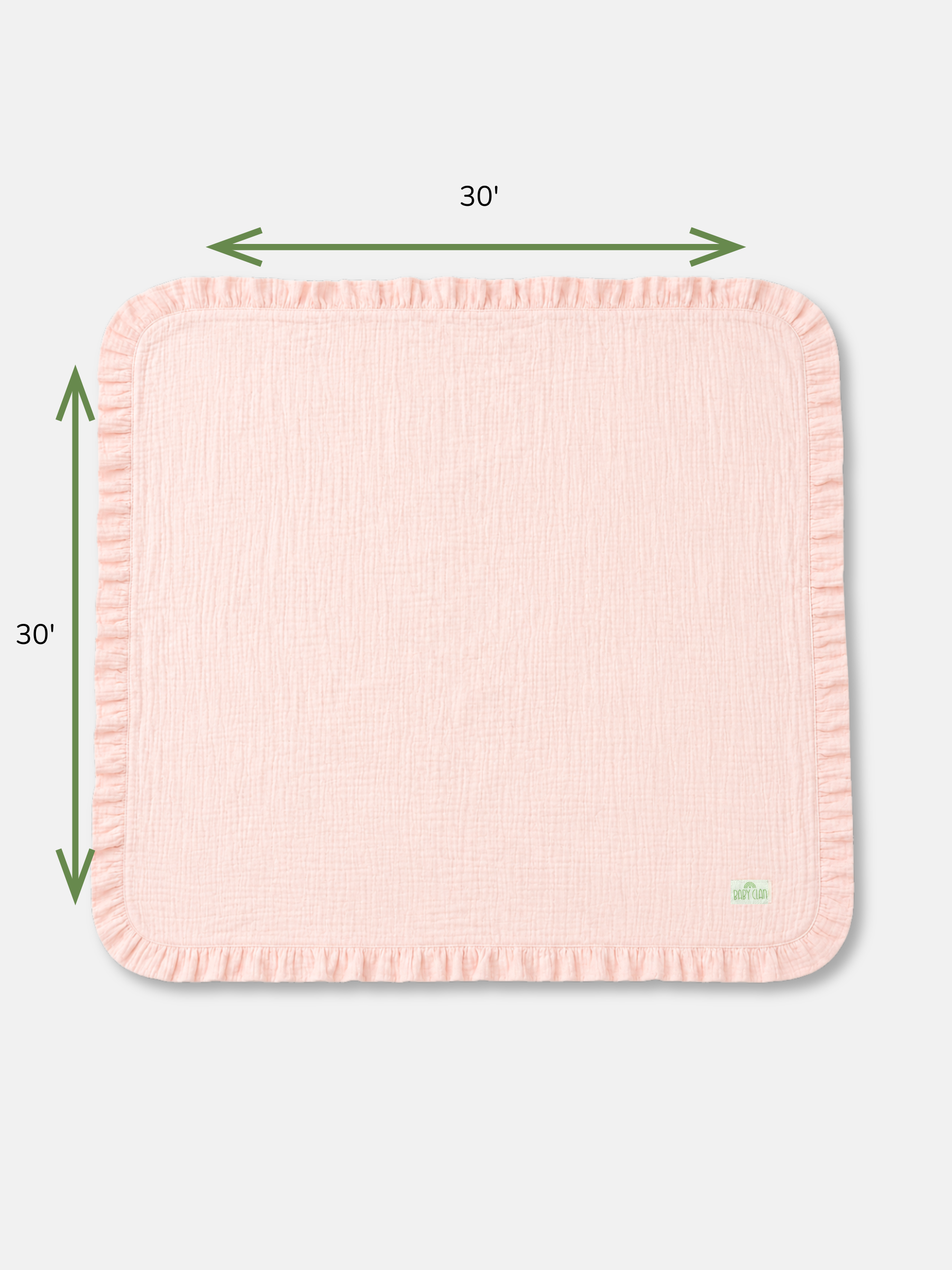 PINK FRILLED MUSLIN BLANKET