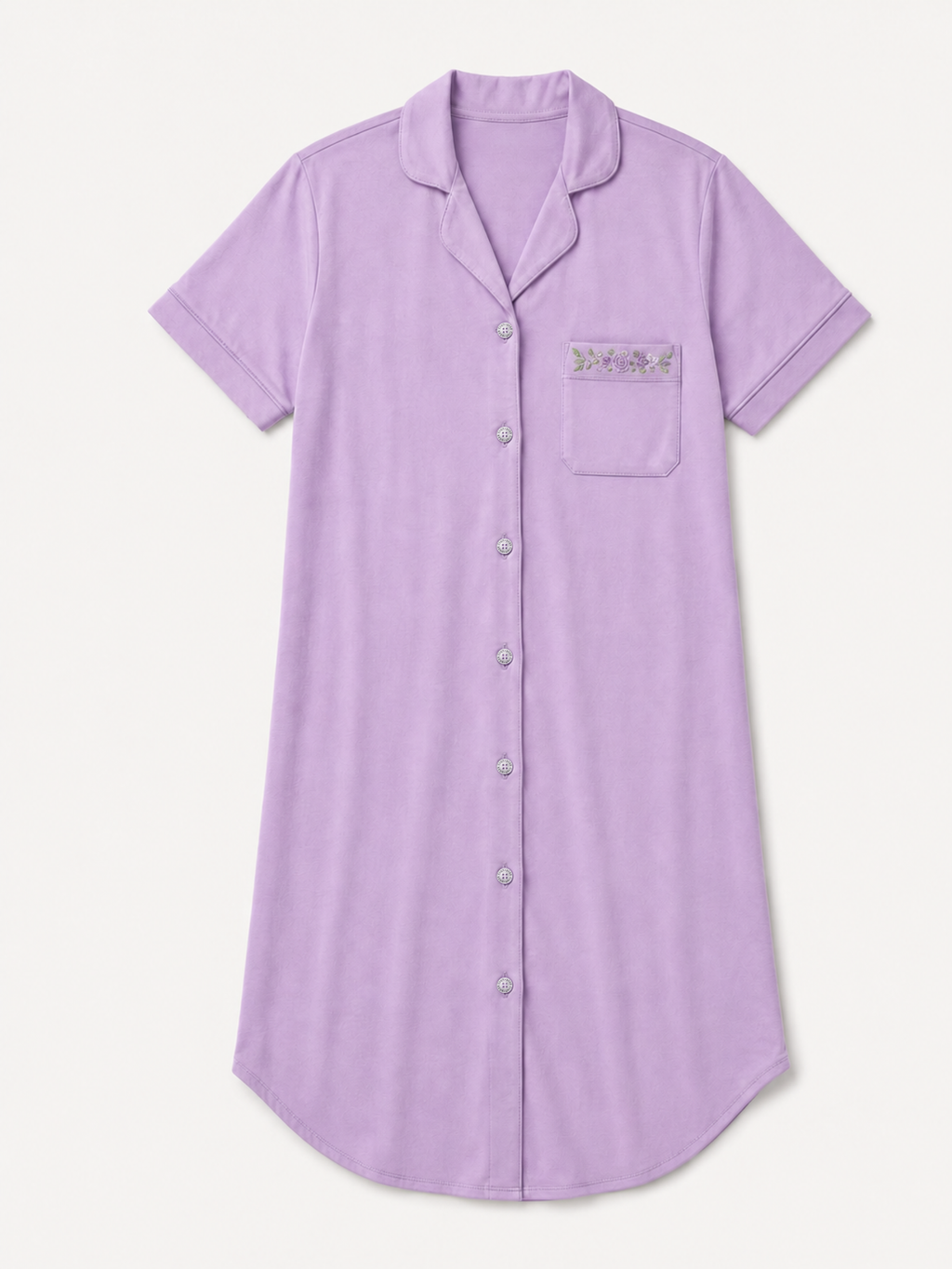 AIRSOFT MODAL PURPLE MATERNITY FRONT OPEN  DRESS