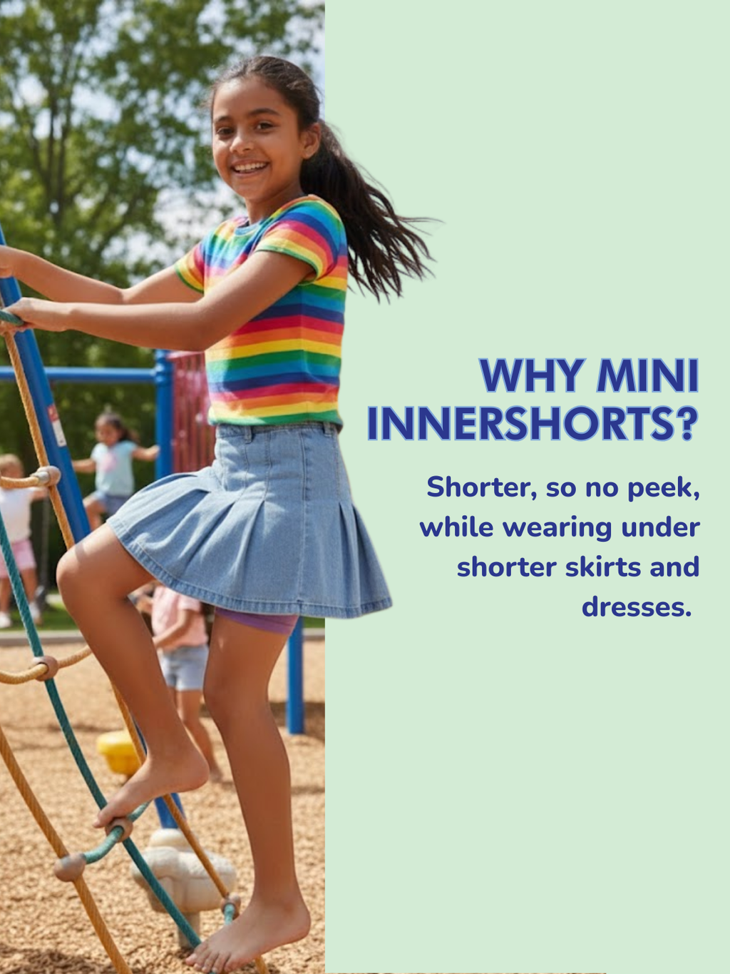 BLACK & NUDE GIRLS MINI INNER SHORTS – 2 PACK
