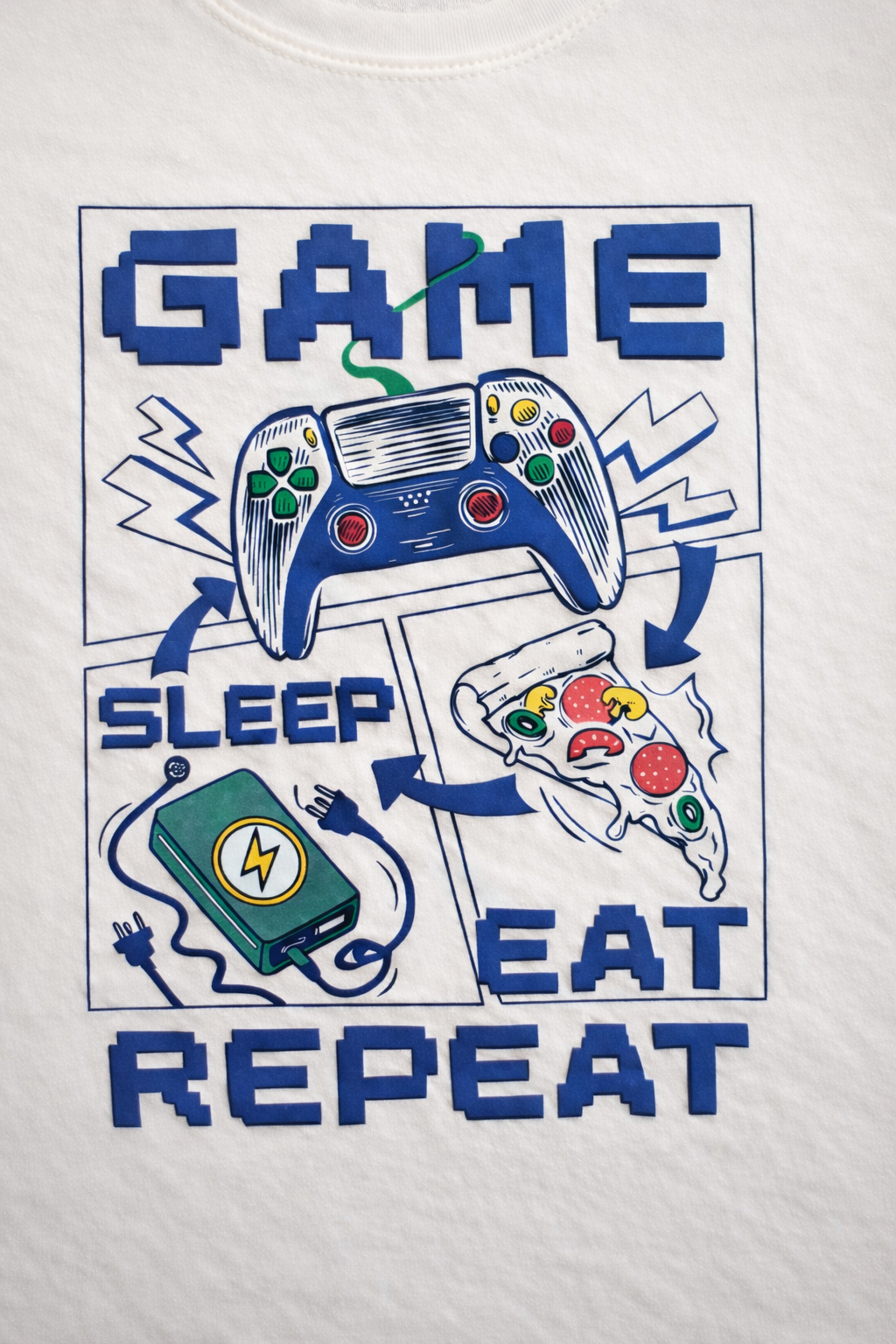 GAME EAT SLEEP REPEAT BOYS SHORT SLEEVE PANT SET